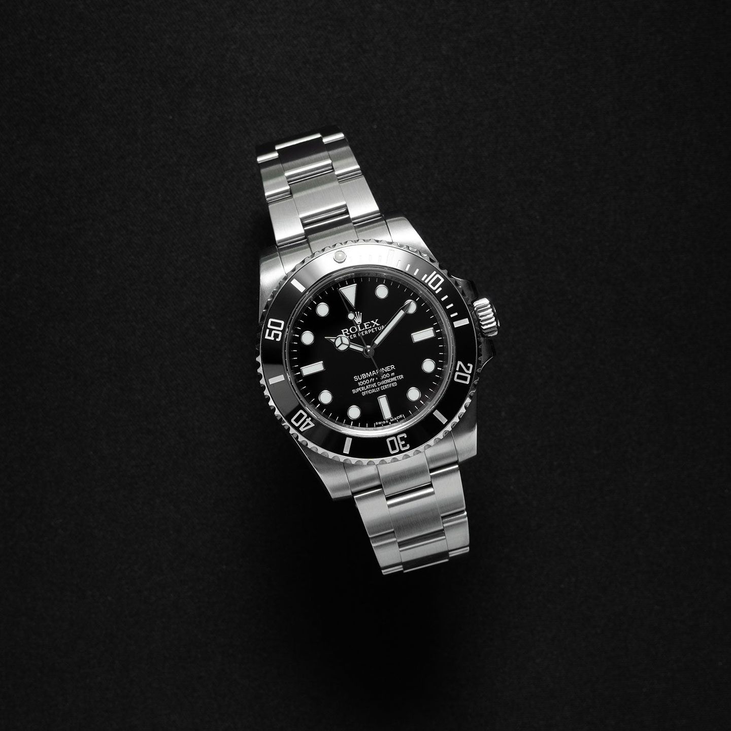 Rolex Submariner No Date 114060 (2017) - Black dial 40 mm Steel case (3/4)