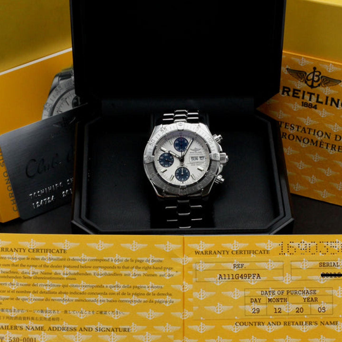 Breitling Superocean Chronograph II A13340 (2005) - Silver dial 42 mm Steel case (3/7)