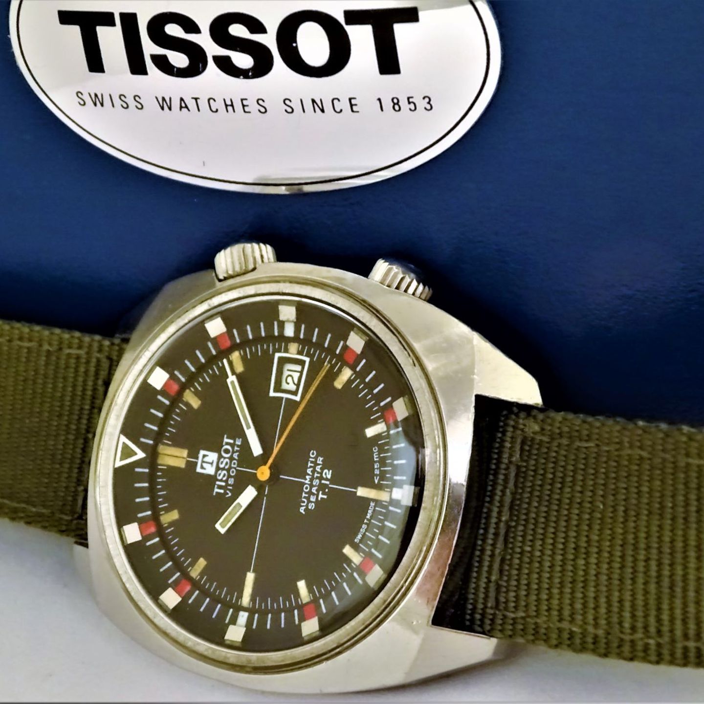 Tissot Seastar 44518-7 (1969) - Black dial 42 mm Steel case (6/7)