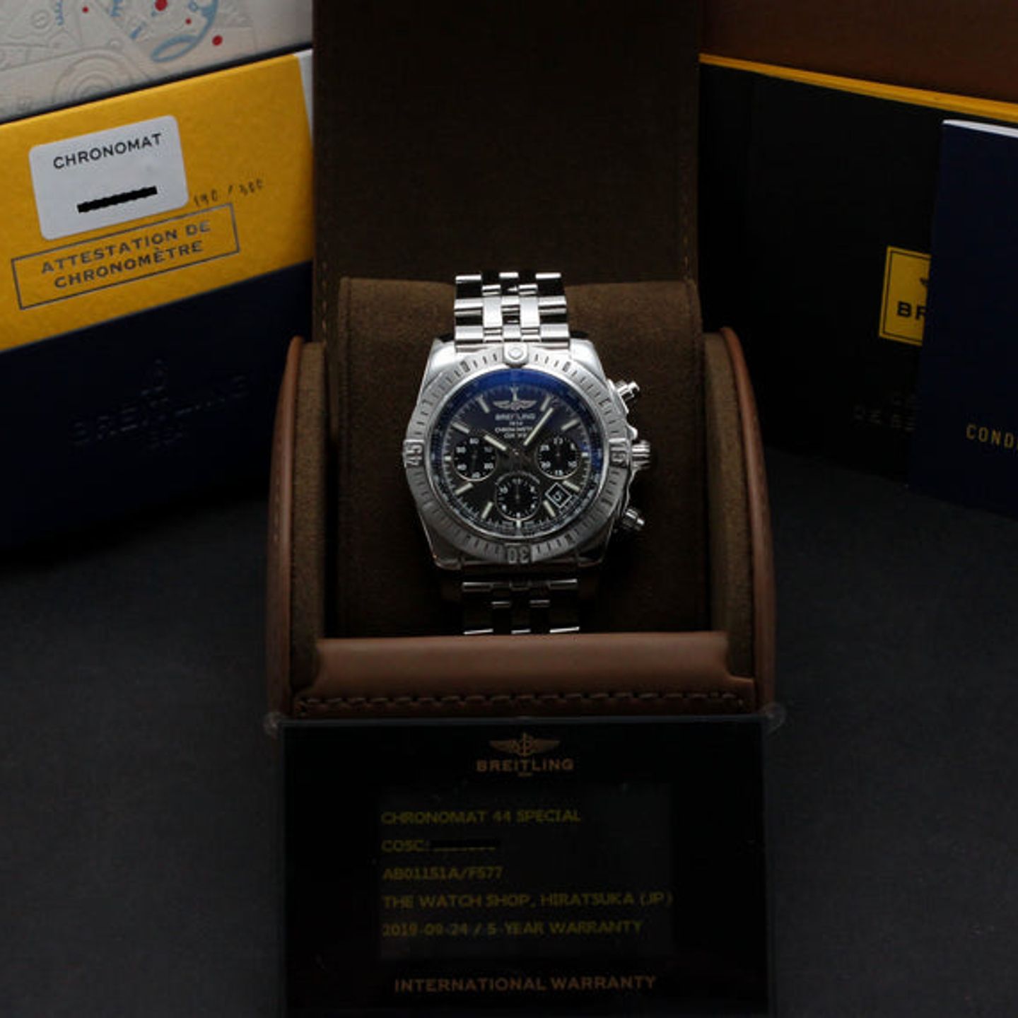 Breitling Chronomat 44 AB0115 (2019) - Grijs wijzerplaat 44mm Staal (3/7)