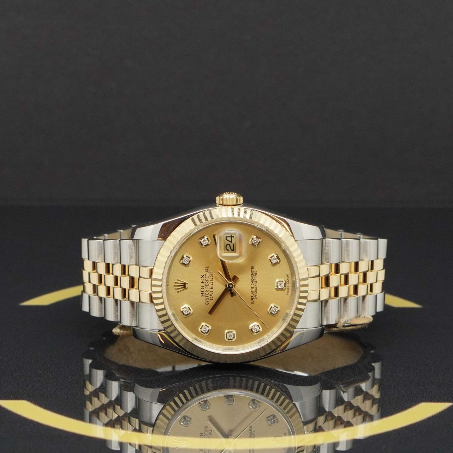 Rolex Datejust 36 116233 (2014) - Goud wijzerplaat 36mm Goud/Staal (4/6)