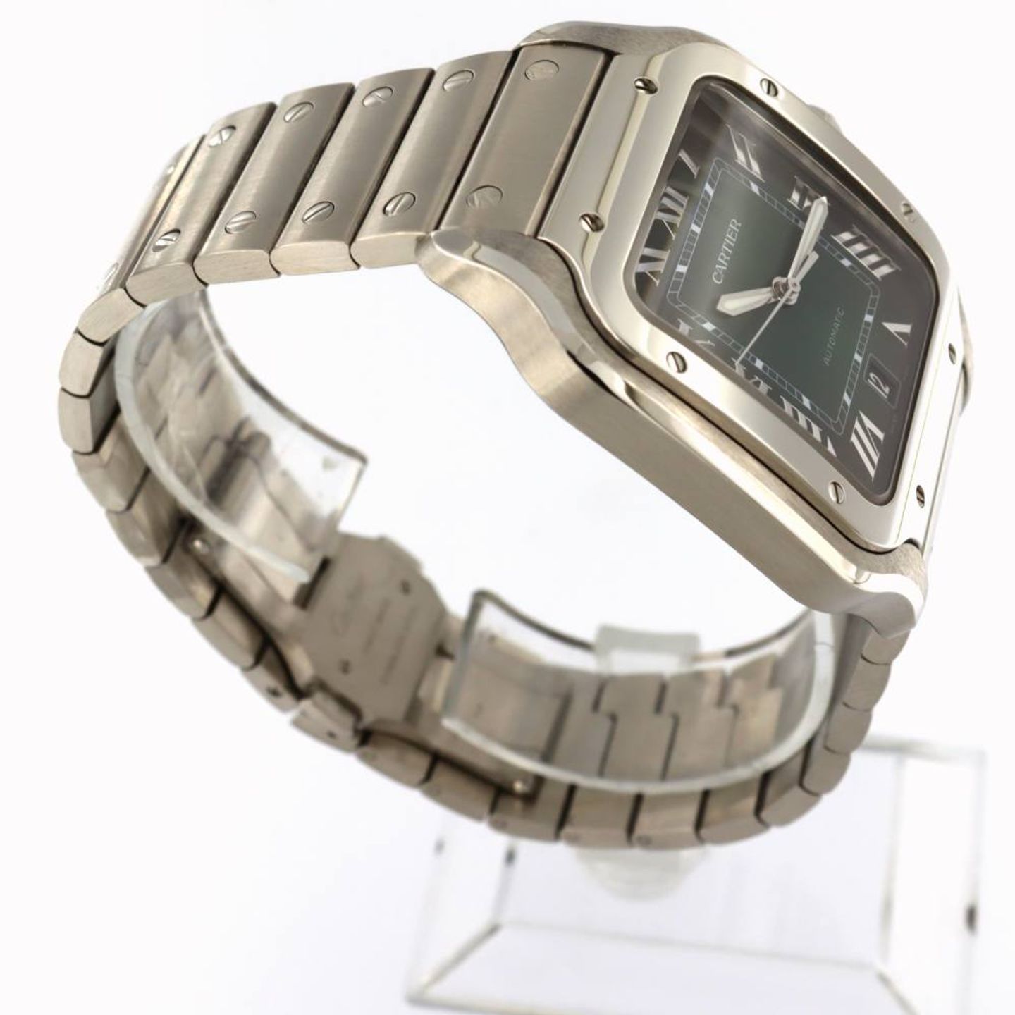 Cartier Santos WSSA0062 (2025) - Groen wijzerplaat 40mm Staal (3/6)