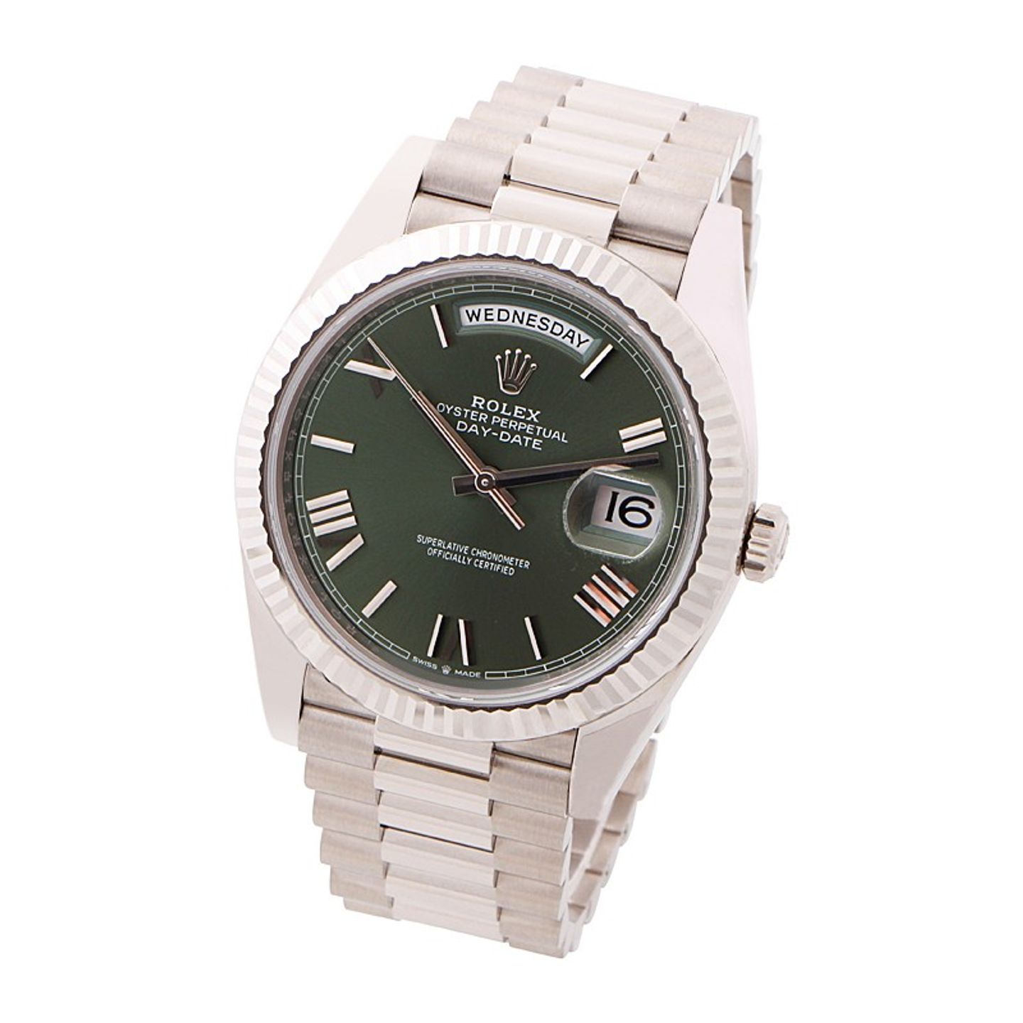 Rolex Day-Date 40 228239 (2018) - Green dial 40 mm White Gold case (2/3)