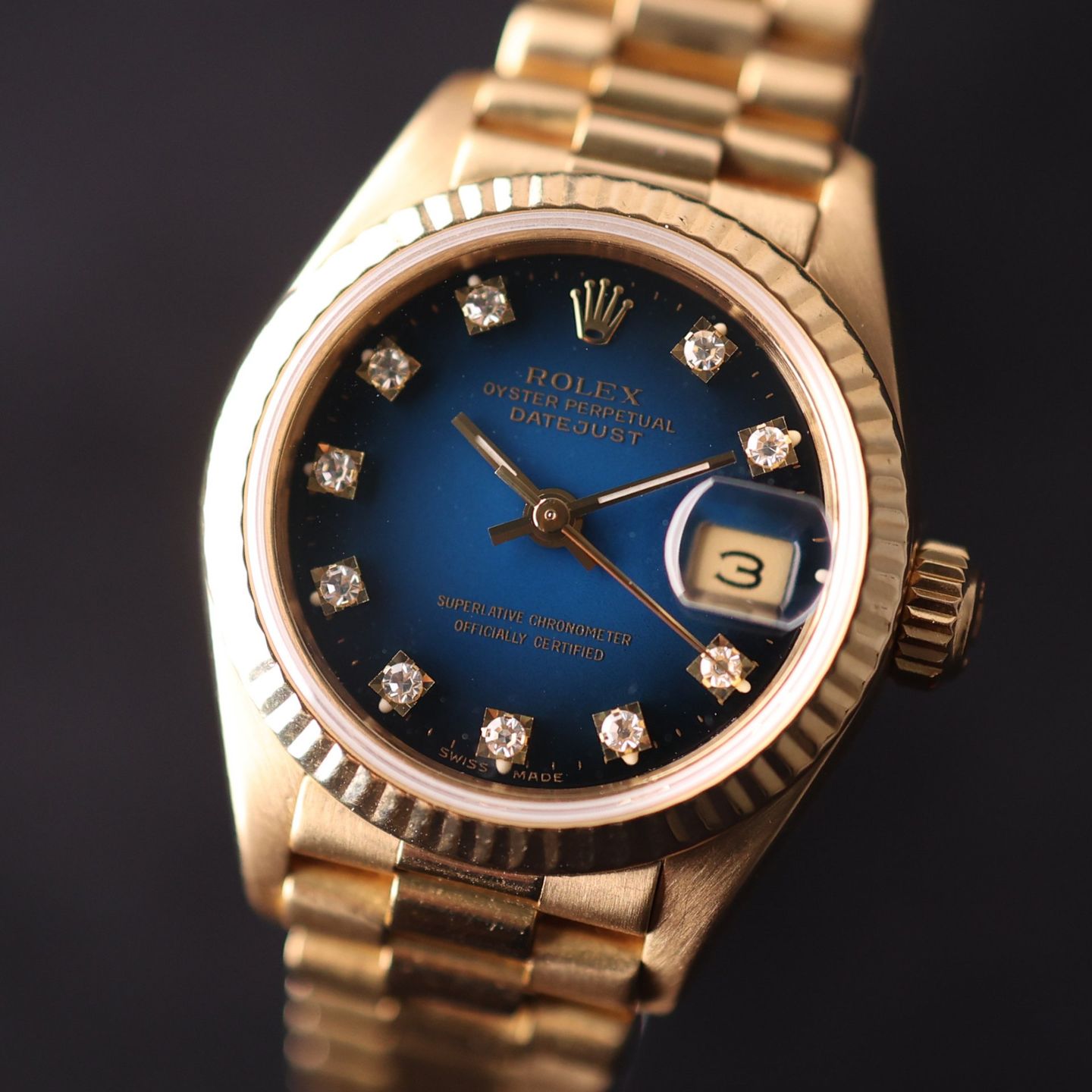 Rolex Lady-Datejust 69178 (1988) - 26 mm Yellow Gold case (2/3)