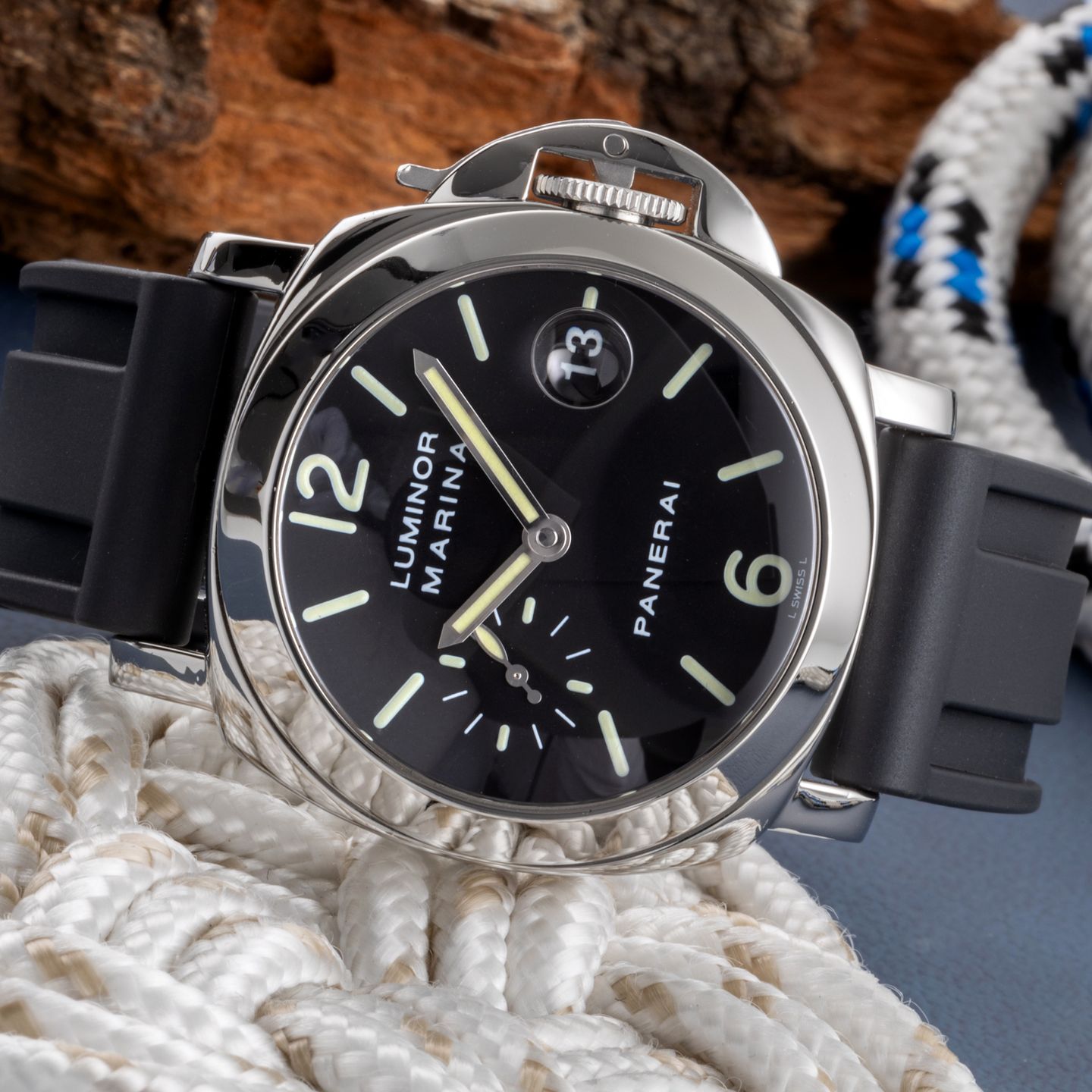 Panerai Luminor Marina Automatic PAM00048 (2015) - Zwart wijzerplaat 40mm Staal (2/8)