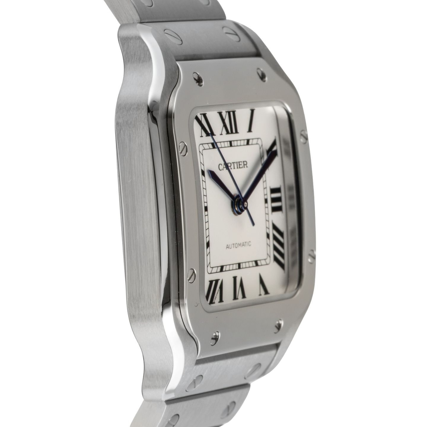 Cartier Santos WSSA0029 (Unknown (random serial)) - Silver dial 35 mm Steel case (7/8)
