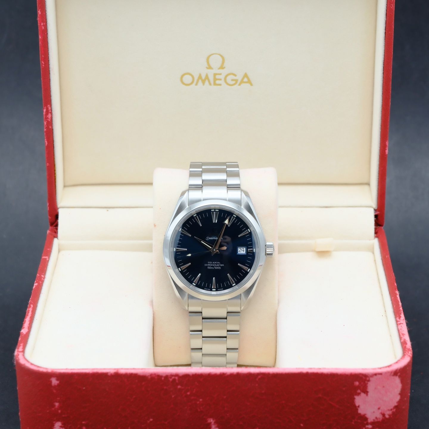 Omega Seamaster Aqua Terra 2503.80.00 (2006) - Blue dial 39 mm Steel case (3/8)