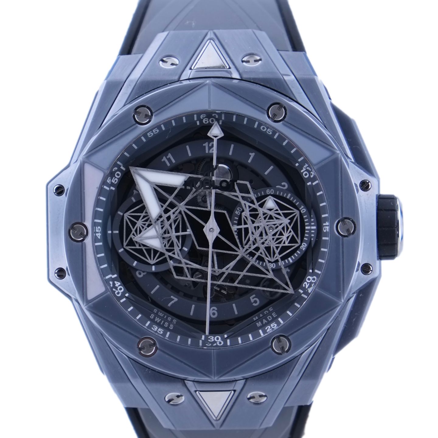 Hublot Big Bang Sang Bleu 418.FX.8007.RX.MXM21 (2022) - Grijs wijzerplaat 45mm Keramiek (1/1)