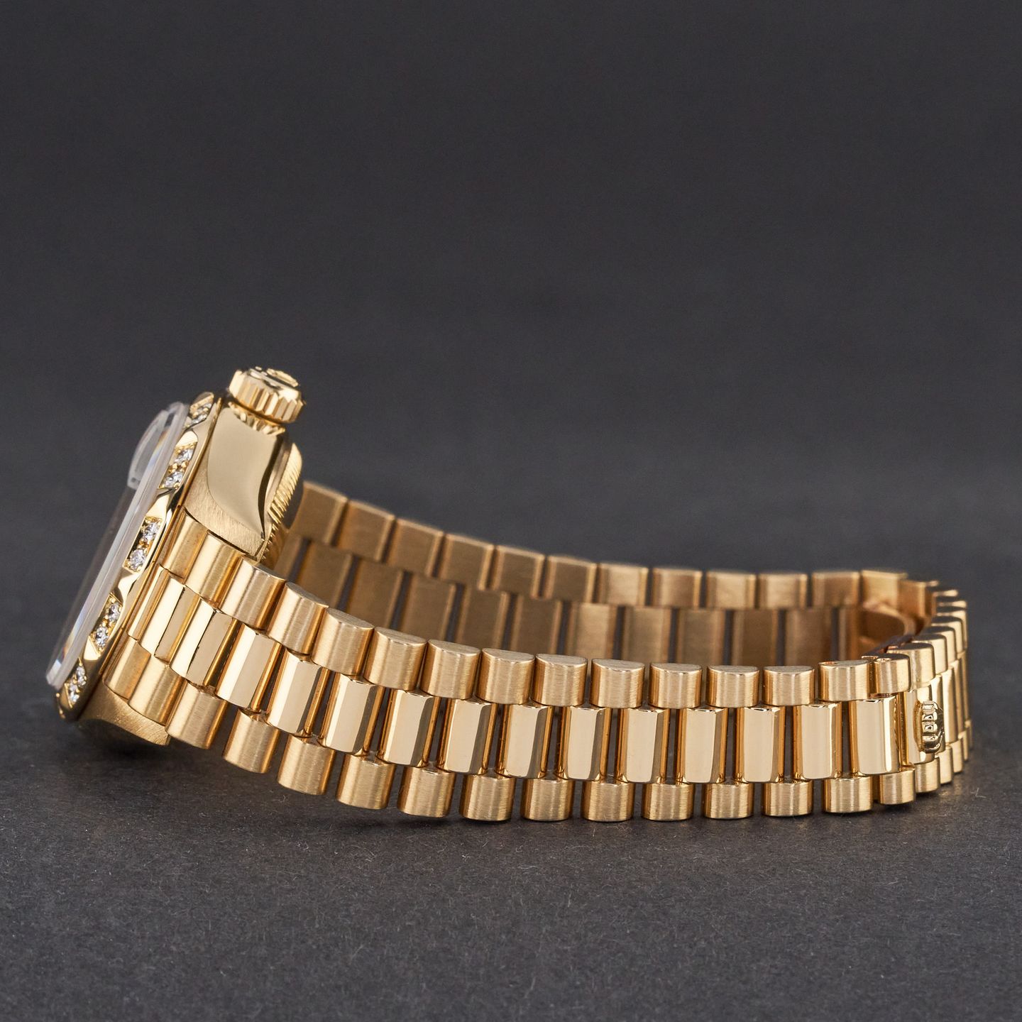 Rolex Lady-Datejust 69258 (1989) - Blue dial 26 mm Yellow Gold case (5/8)