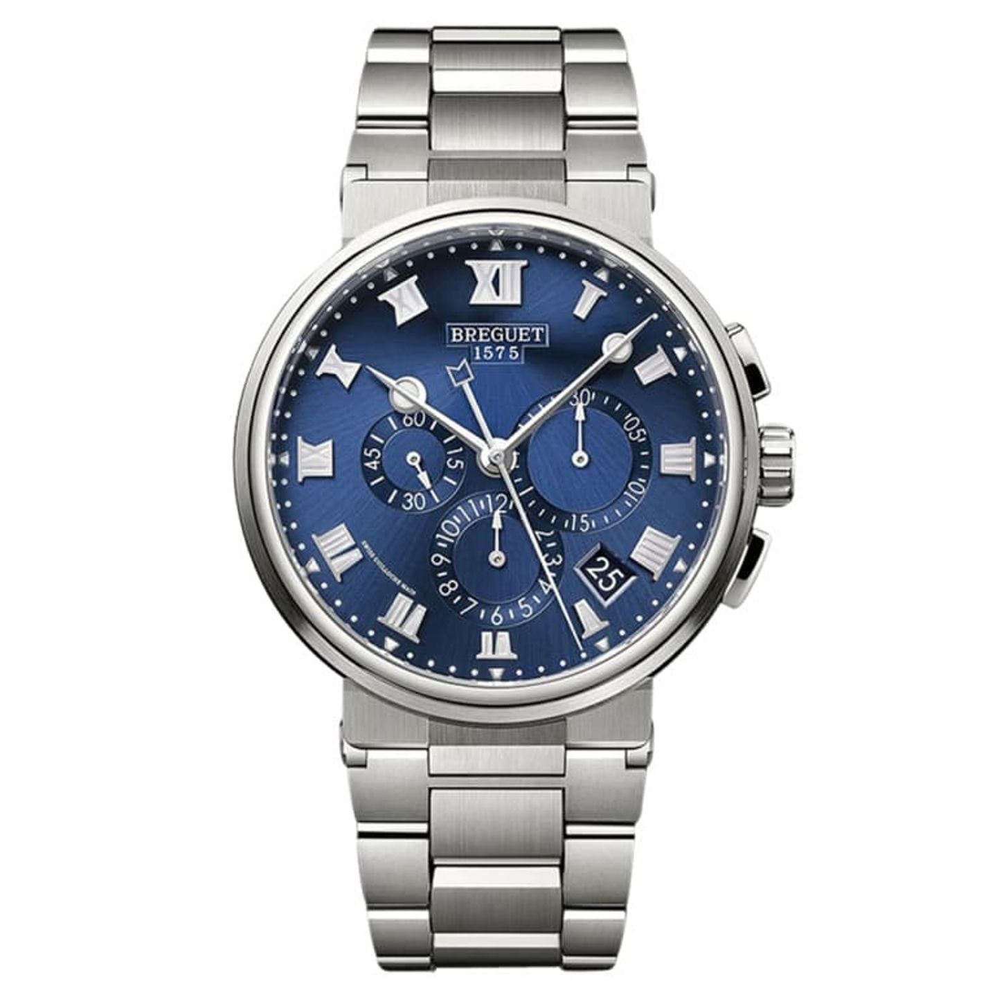 Breguet Marine 5527TI/Y1/TW0 (2023) - Blauw wijzerplaat Onbekend Titanium (1/1)