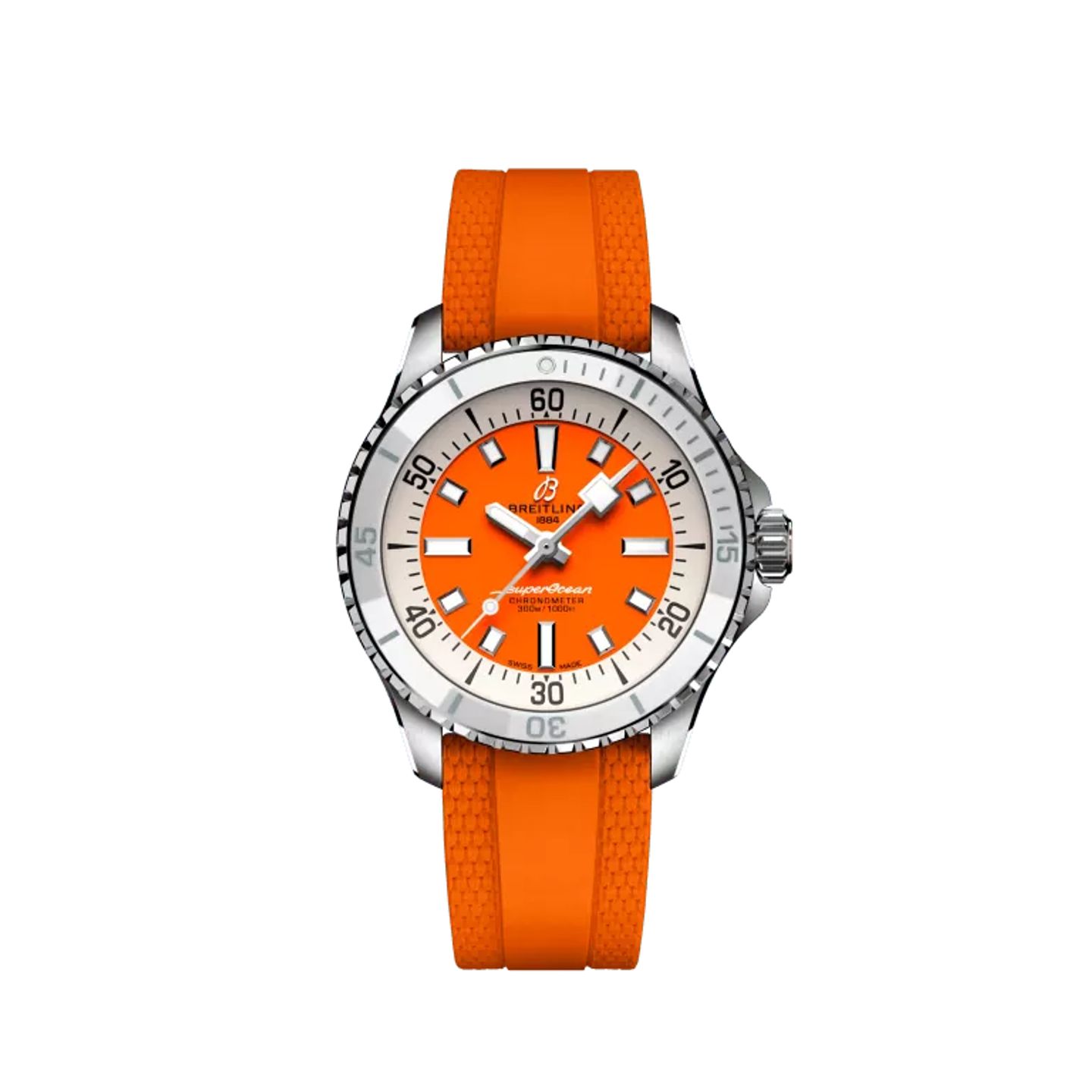 Breitling Superocean A17377211O1S1 (2024) - Oranje wijzerplaat 36mm Staal (1/1)