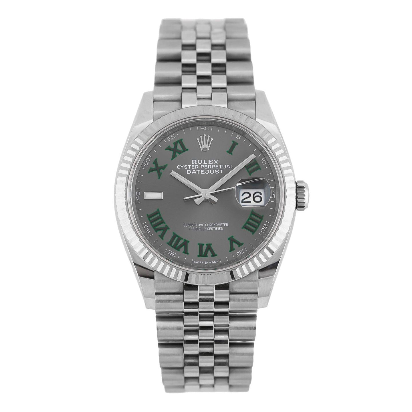 Rolex Datejust 36 126234 (2022) - Grijs wijzerplaat 36mm Staal (1/3)