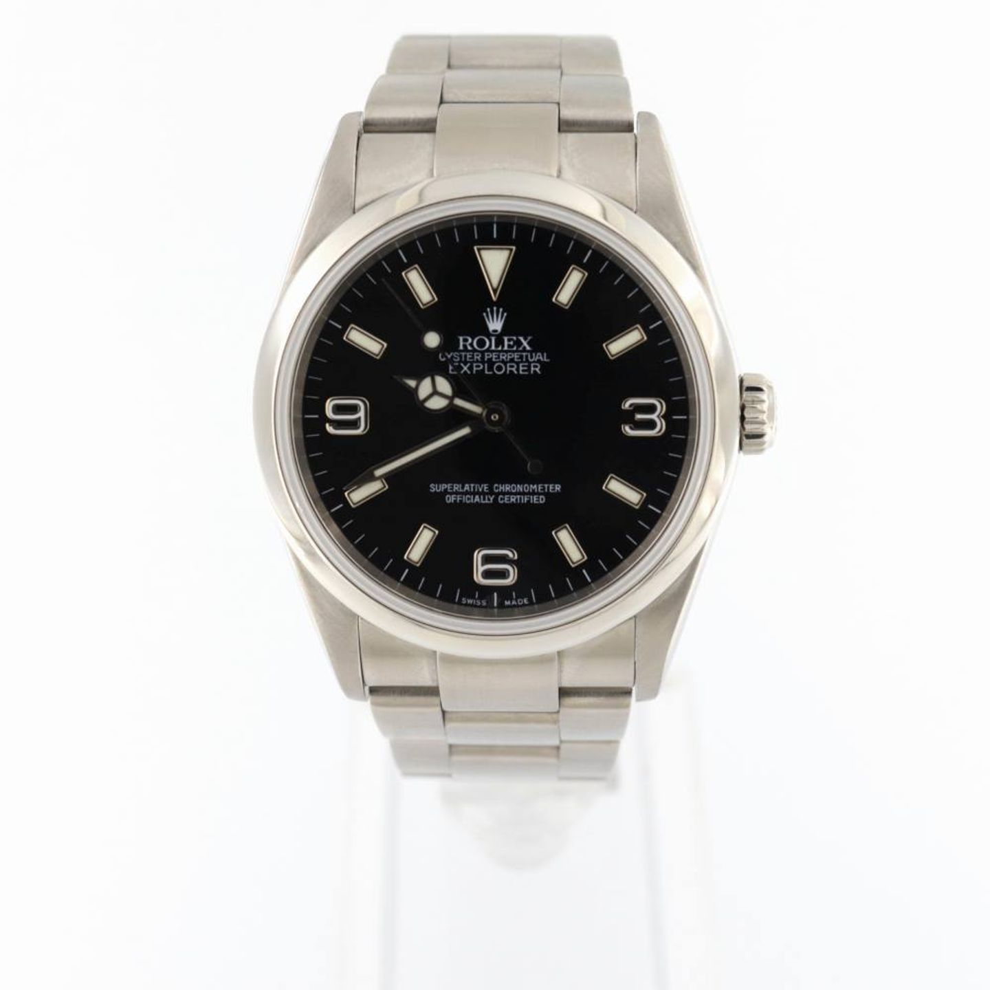 Rolex Explorer 114270 (2006) - Zwart wijzerplaat 36mm Staal (1/6)