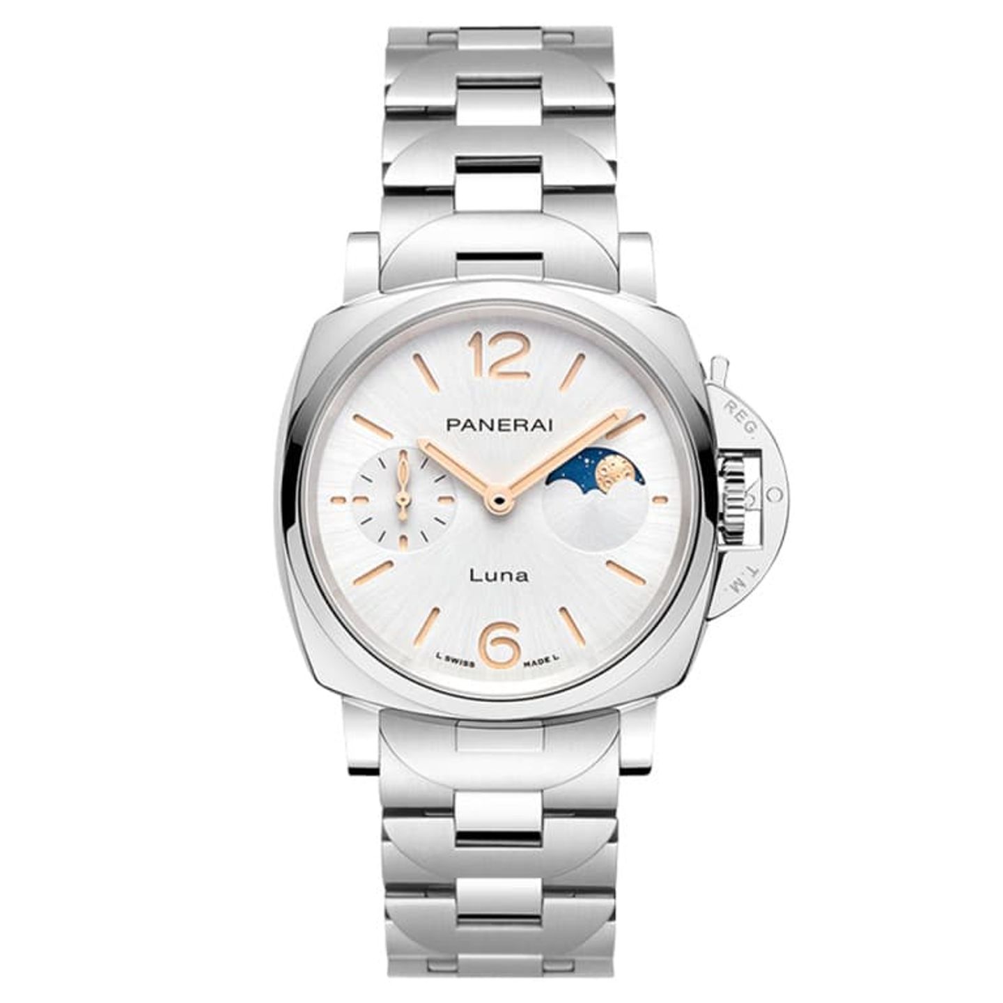 Panerai Luminor Due Luna PAM01301 (2025) - Zilver wijzerplaat 38mm Staal (1/1)