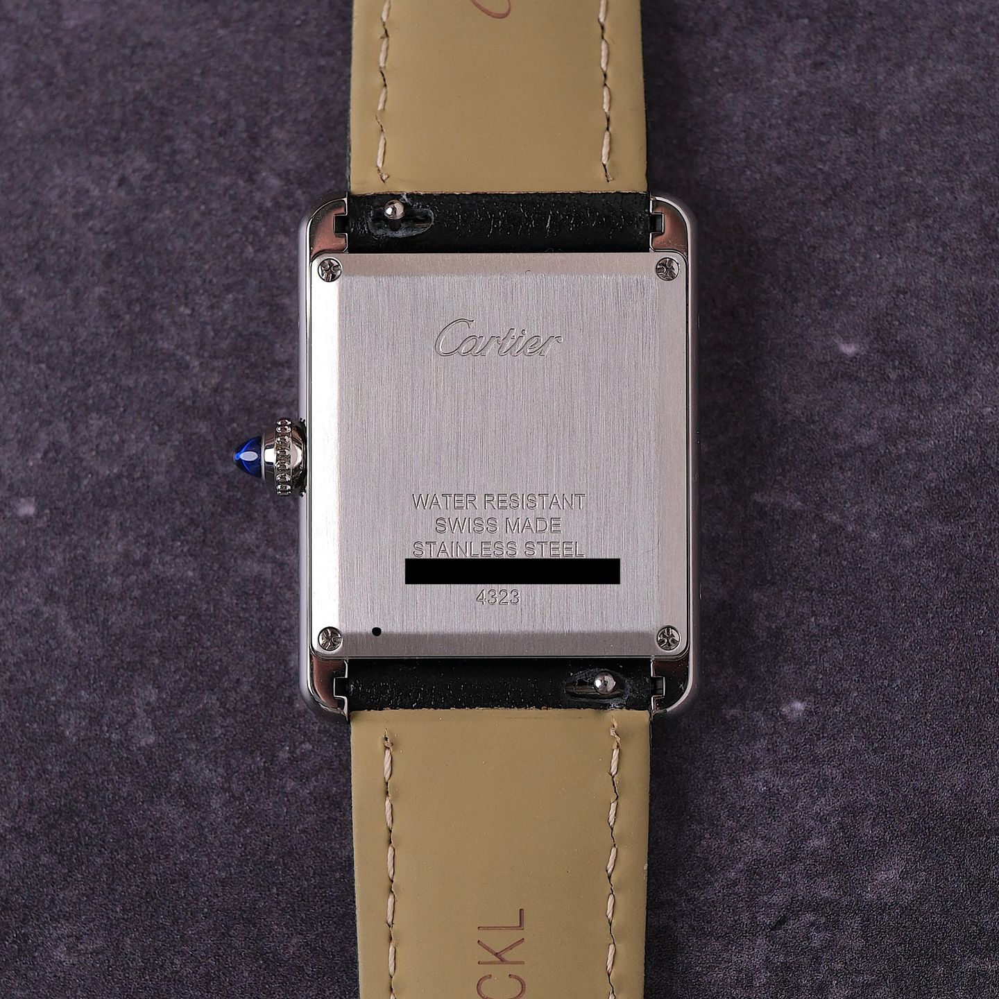 Cartier Tank WSTA0109 (Unknown (random serial)) - Silver dial 26 mm Steel case (6/8)