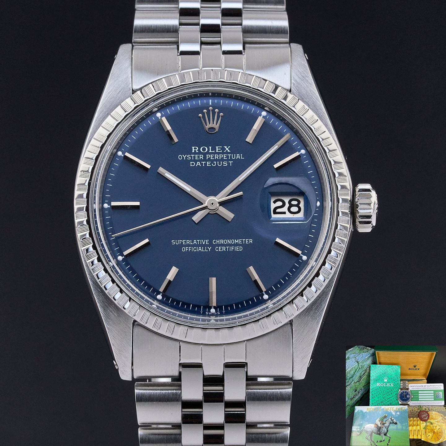 Rolex Datejust 1603 (1972) - 36mm Staal (1/8)