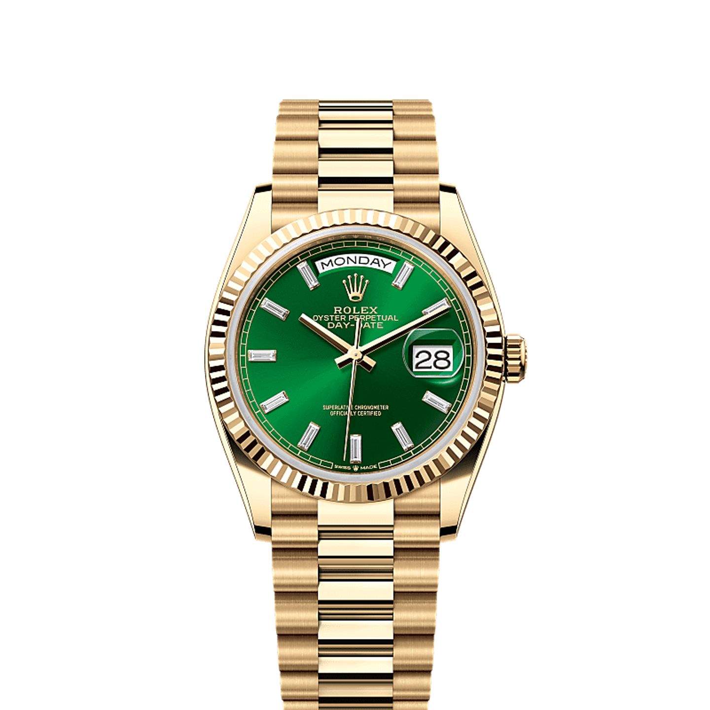 Rolex Day-Date 36 128238 (2025) - Groen wijzerplaat 36mm Geelgoud (1/1)