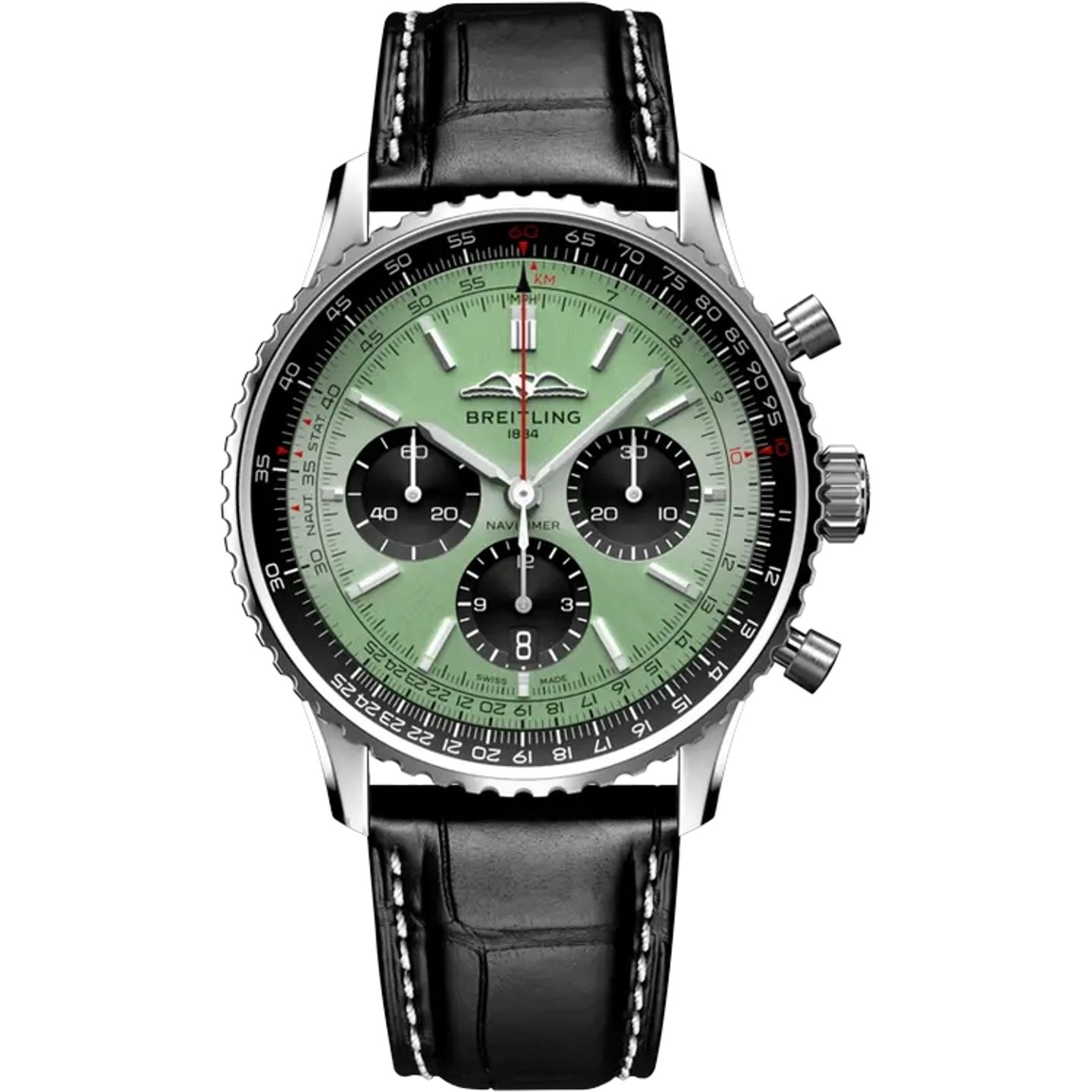 Breitling Navitimer 1 B01 Chronograph AB0138241L1P1 (2026) - Green dial 43 mm Steel case (1/1)
