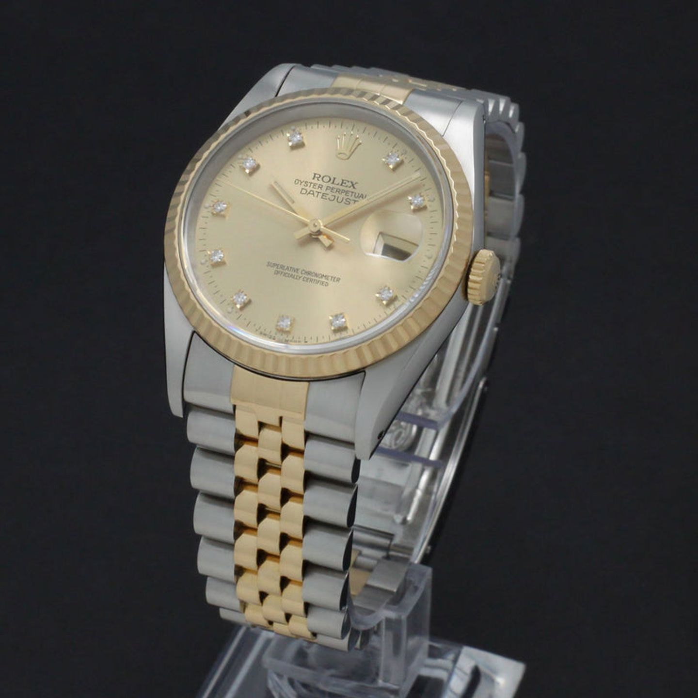 Rolex Datejust 36 16233 (1993) - Goud wijzerplaat 36mm Goud/Staal (2/7)