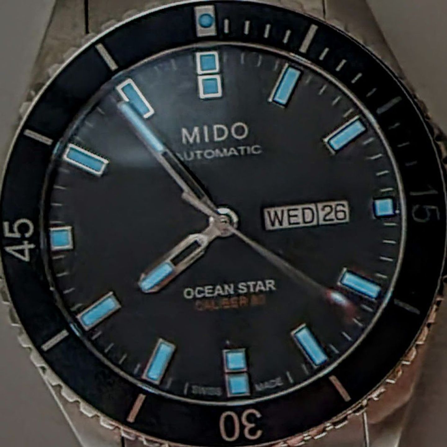 Mido Ocean Star M026.430.11.081.00 (2025) - Blue dial 43 mm Steel case (5/8)