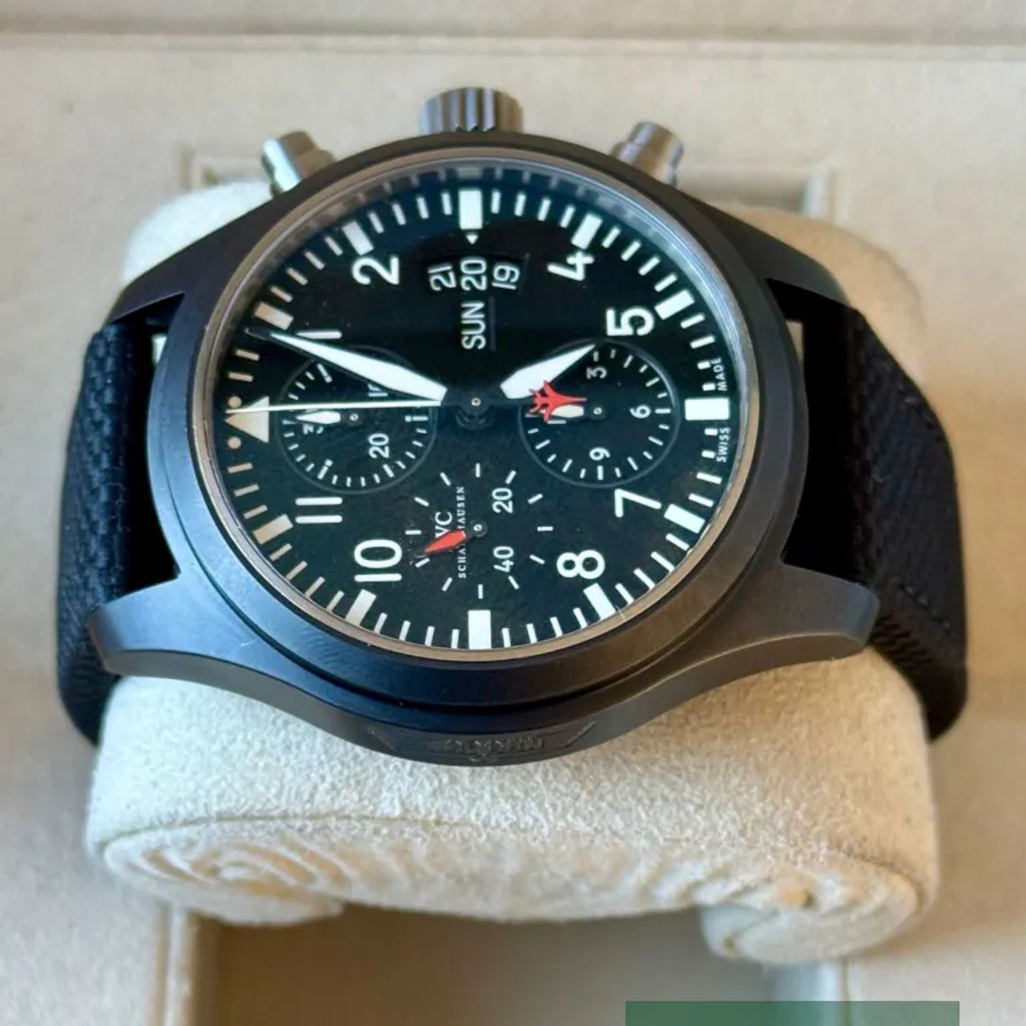 IWC Pilot IW378901 (Onbekend (willekeurig serienummer)) - Zwart wijzerplaat 44mm Keramiek (5/7)