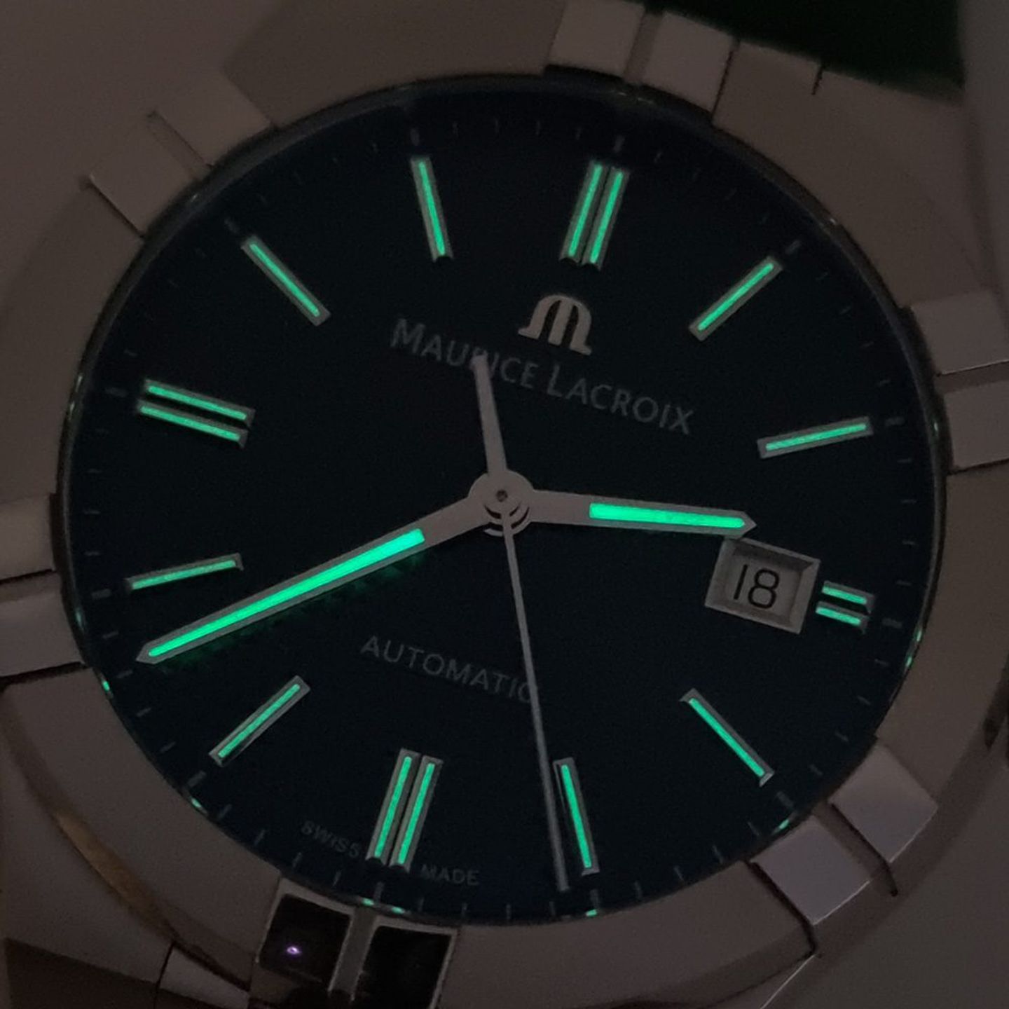 Maurice Lacroix Aikon AI6008-SS00F-630-D (Unknown (random serial)) - Blue dial 42 mm Steel case (5/8)