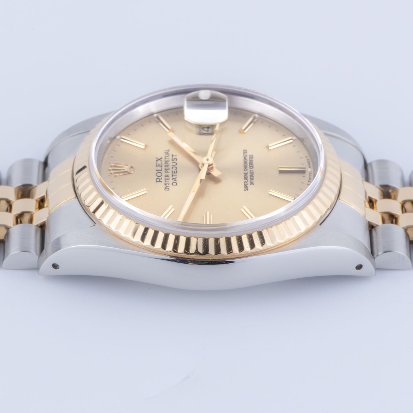 Rolex Datejust 36 16233 (1988) - Champagne dial 36 mm Gold/Steel case (5/7)