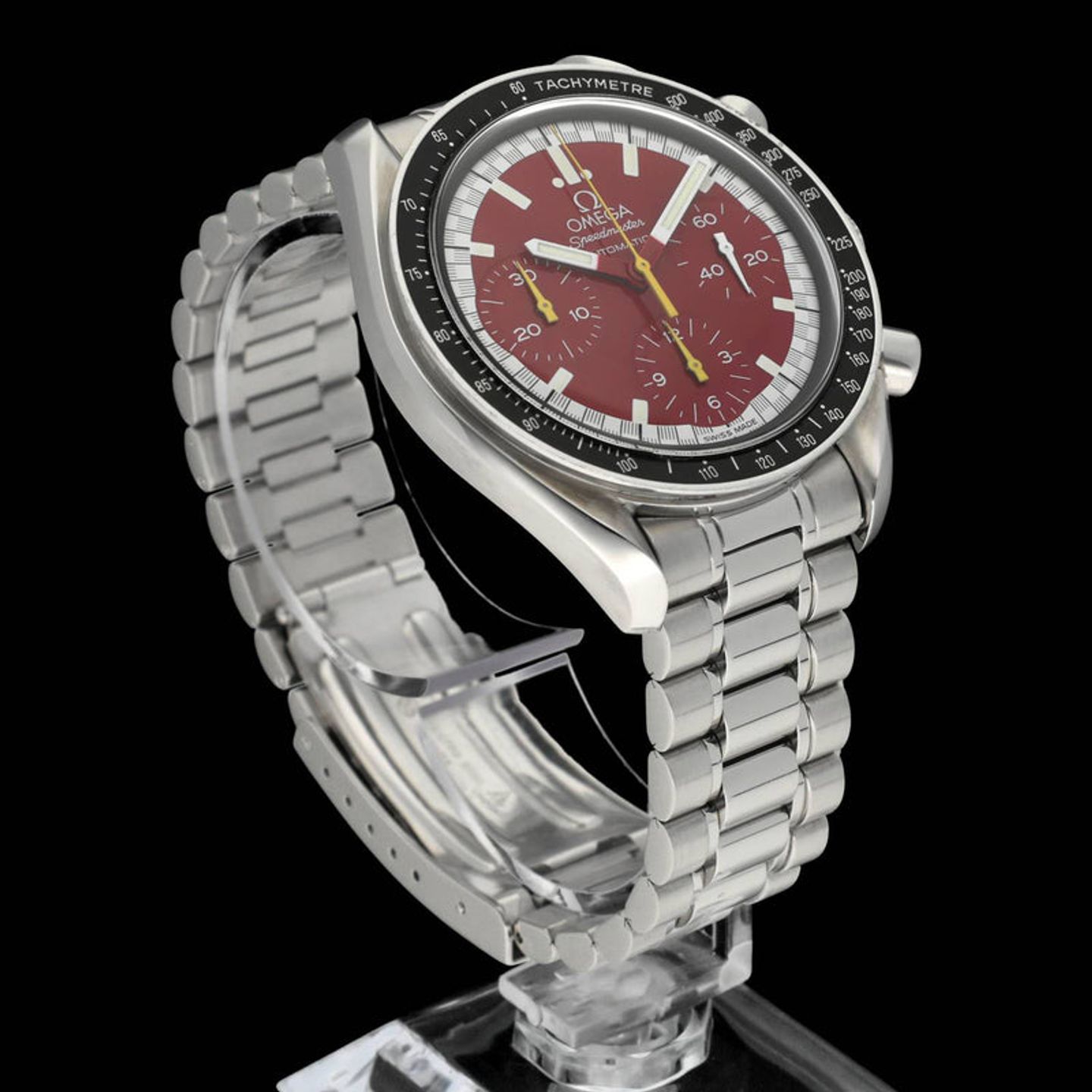 Omega Speedmaster Reduced 3510.61.00 (1999) - Red dial 39 mm Steel case (6/7)