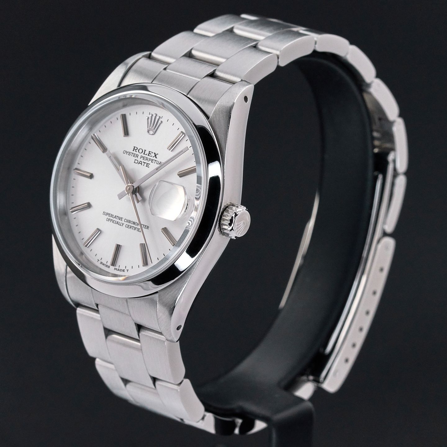 Rolex Oyster Perpetual Date 15200 (1989) - 34mm Staal (4/8)