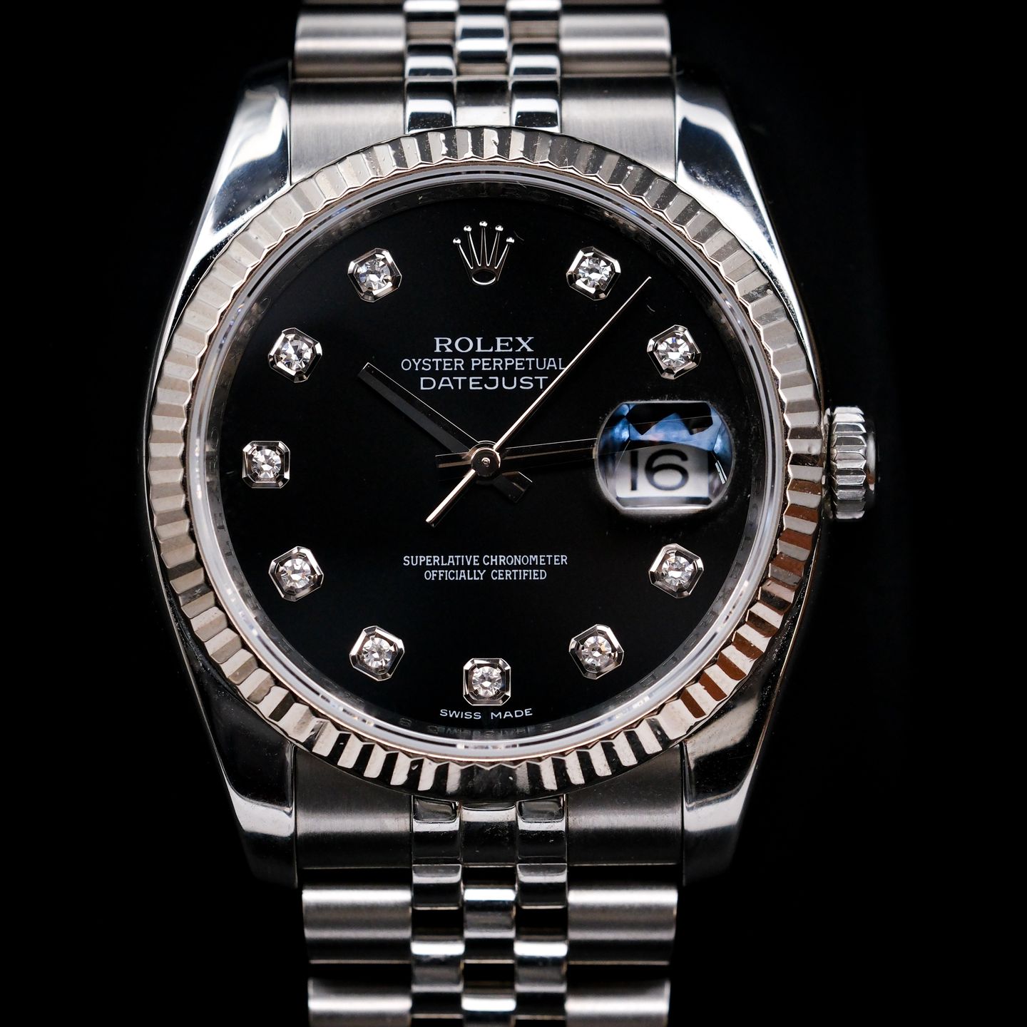 Rolex Datejust 36 116234 (2009) - Black dial 36 mm Steel case (2/6)