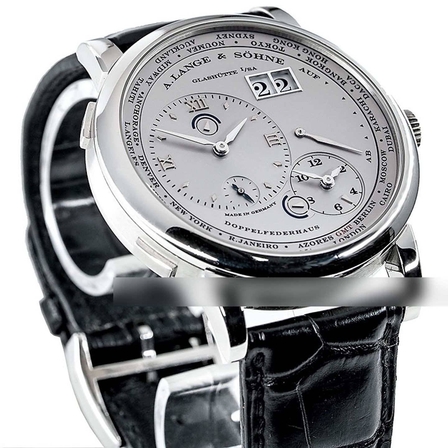 A. Lange & Söhne Lange 1 116.025 (2005) - Silver dial 42 mm Platinum case (3/5)