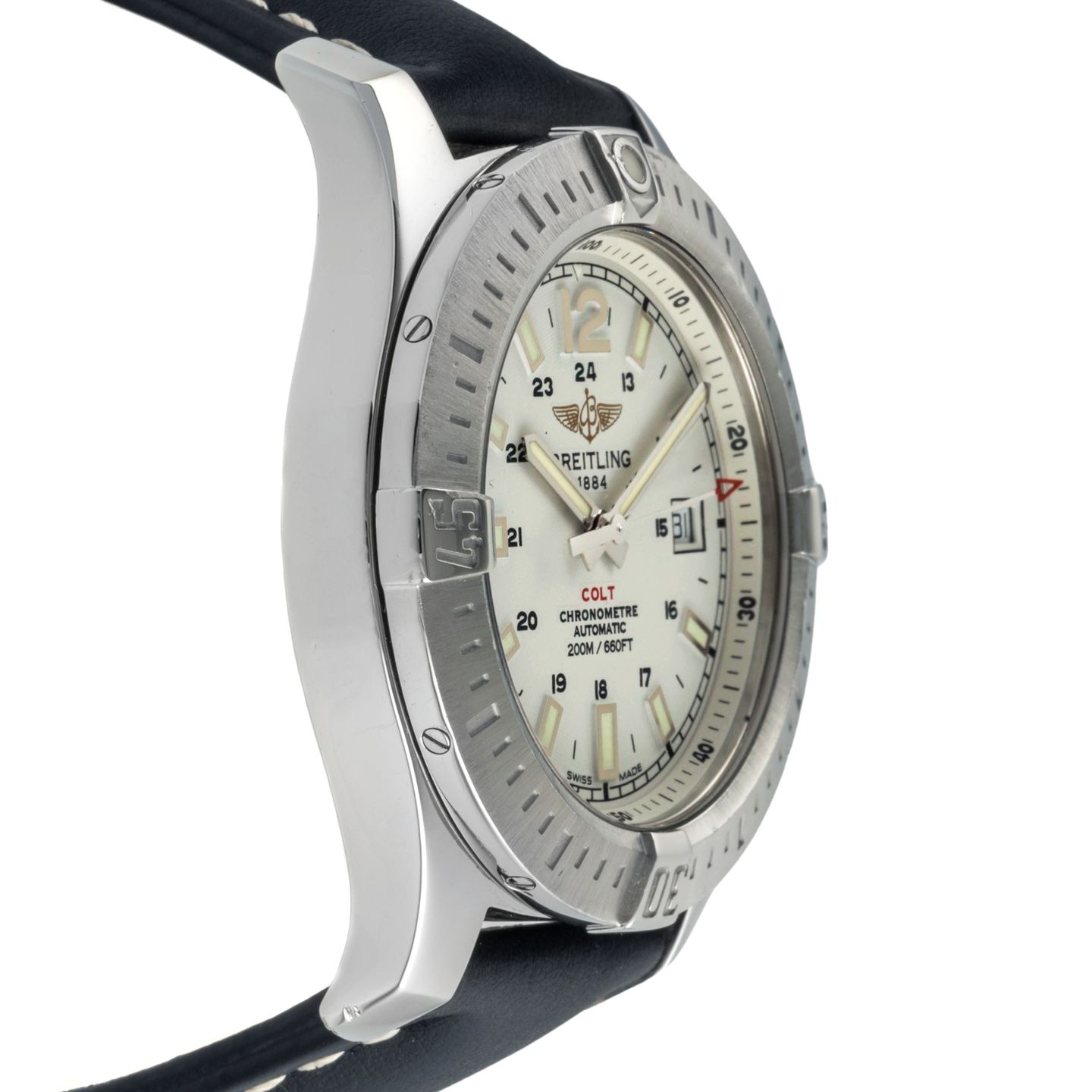 Breitling Colt Automatic A1738811/G791 (Onbekend (willekeurig serienummer)) - Wit wijzerplaat 44mm Staal (7/8)