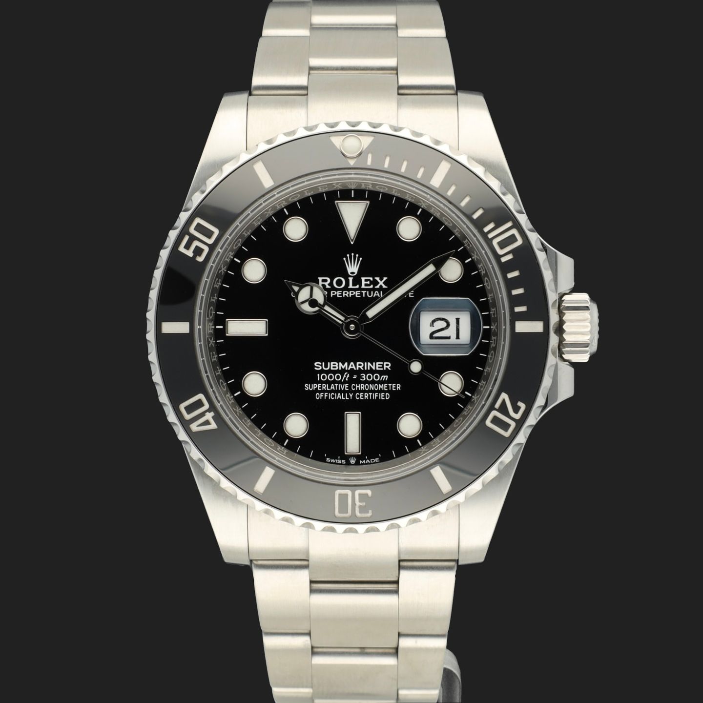 Rolex Submariner Date 126610LN (2022) - Zwart wijzerplaat 41mm Staal (2/8)