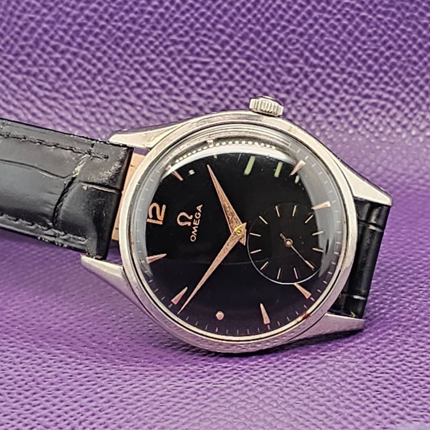 Omega Vintage 2505 (1940) - Black dial 38 mm Steel case (3/5)