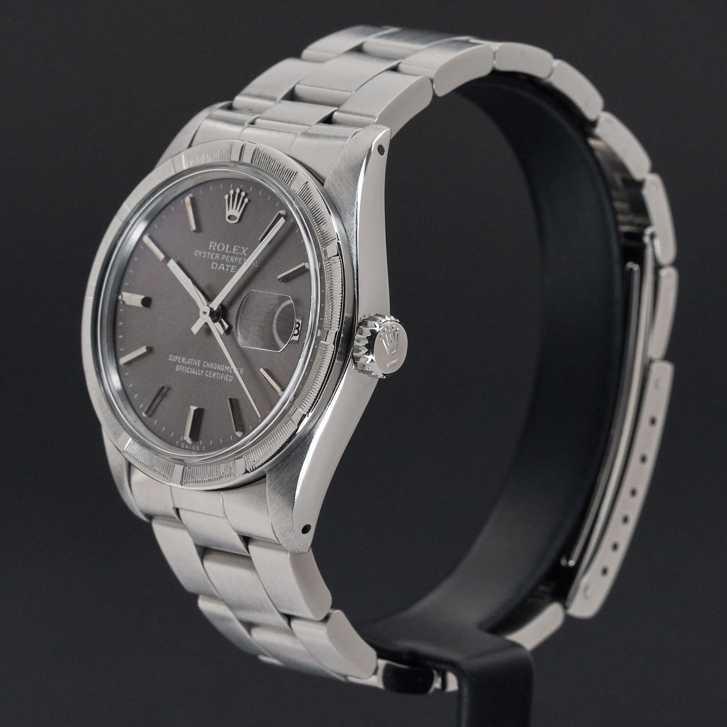 Rolex Oyster Perpetual Date 1501 (1975) - Grey dial 34 mm Steel case (4/8)