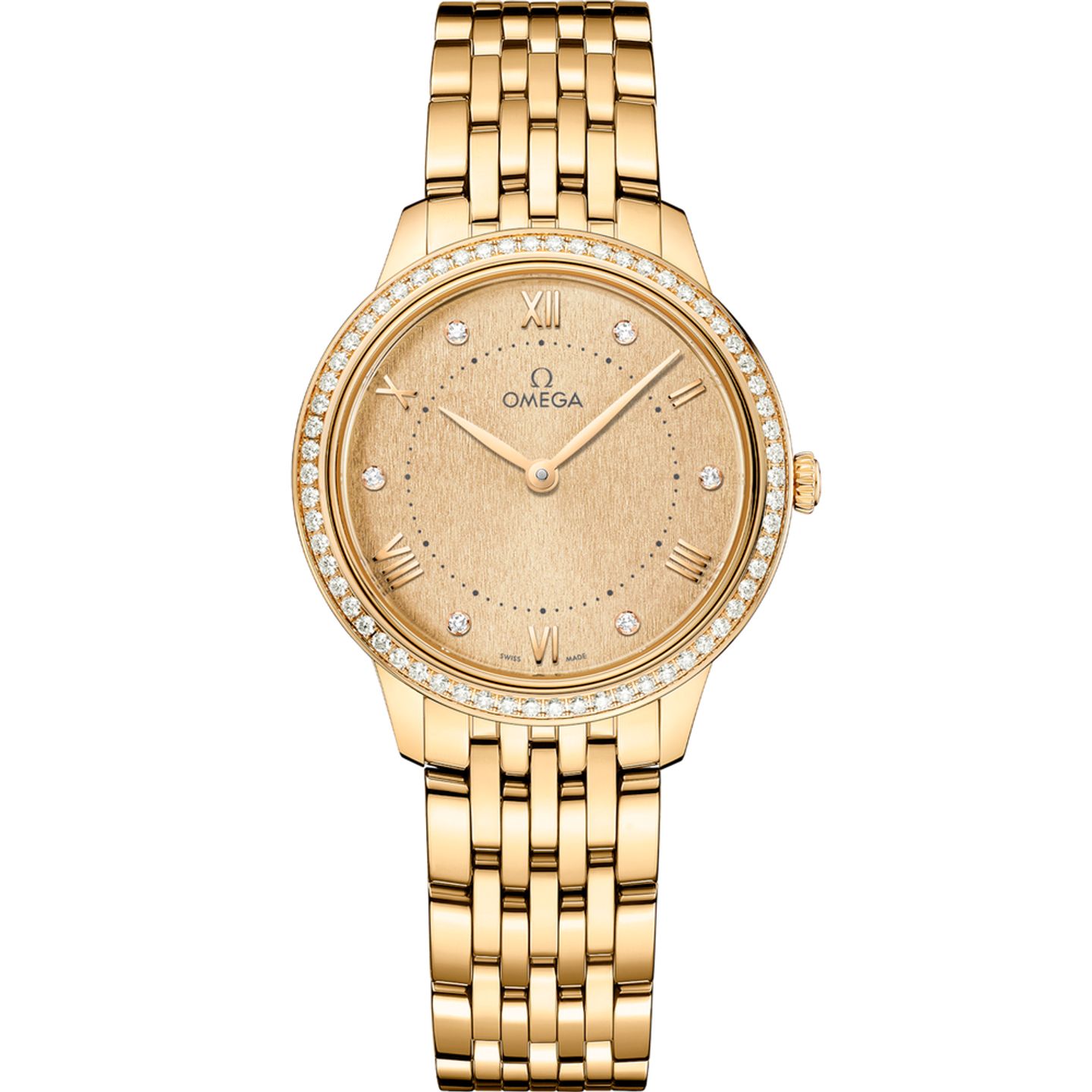 Omega De Ville 434.55.30.60.58.001 (2025) - Champagne dial 30 mm Yellow Gold case (1/1)