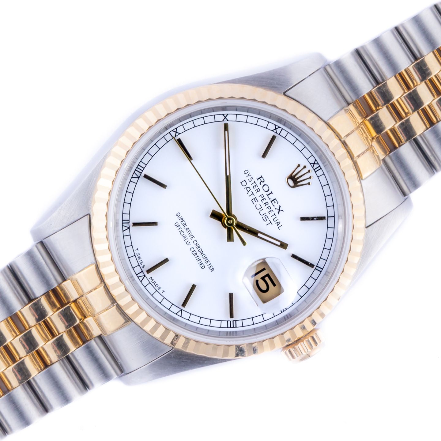 Rolex Datejust 36 16233 (1990) - 36 mm Gold/Steel case (1/8)