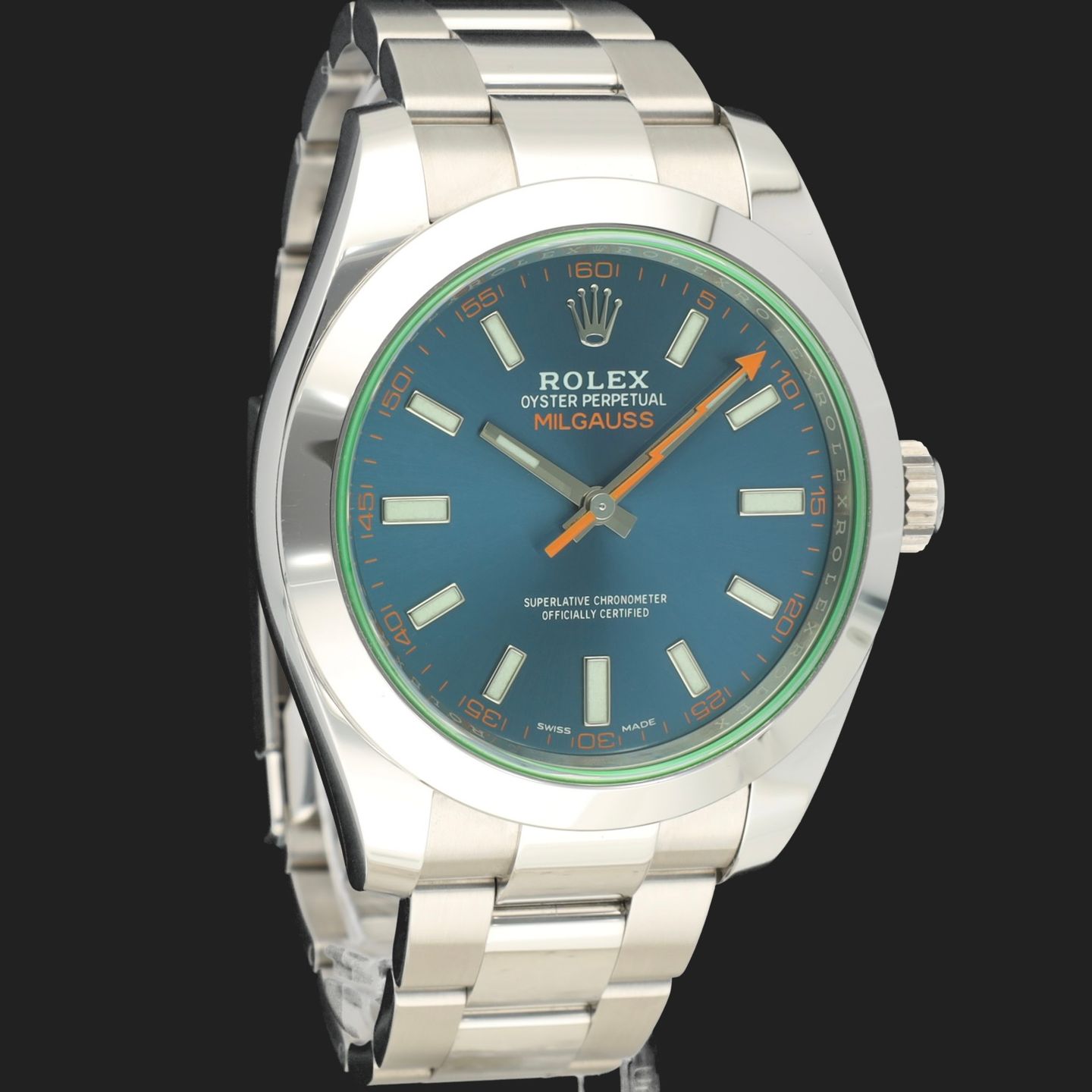 Rolex Milgauss 116400GV (2019) - Blue dial 40 mm Steel case (4/8)