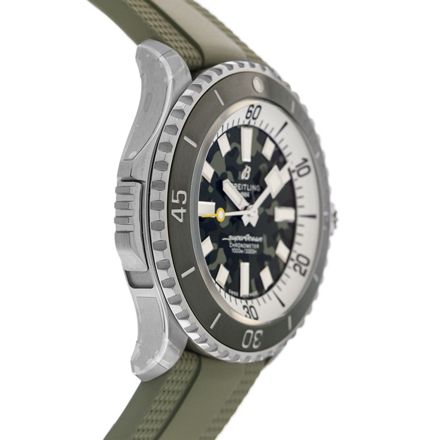 Breitling Superocean 46 E10379D31L1S1 (2024) - Green dial 47 mm Titanium case (5/7)