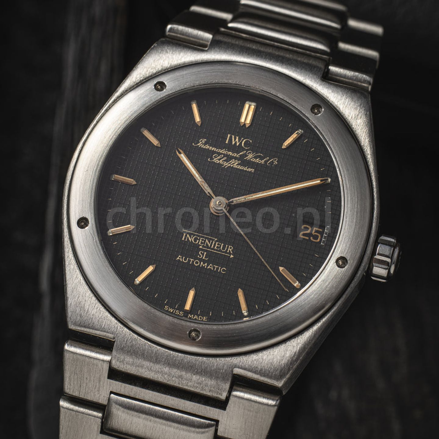 IWC Ingenieur Automatic IW3506 (Unknown (random serial)) - Black dial 34 mm Steel case (1/8)