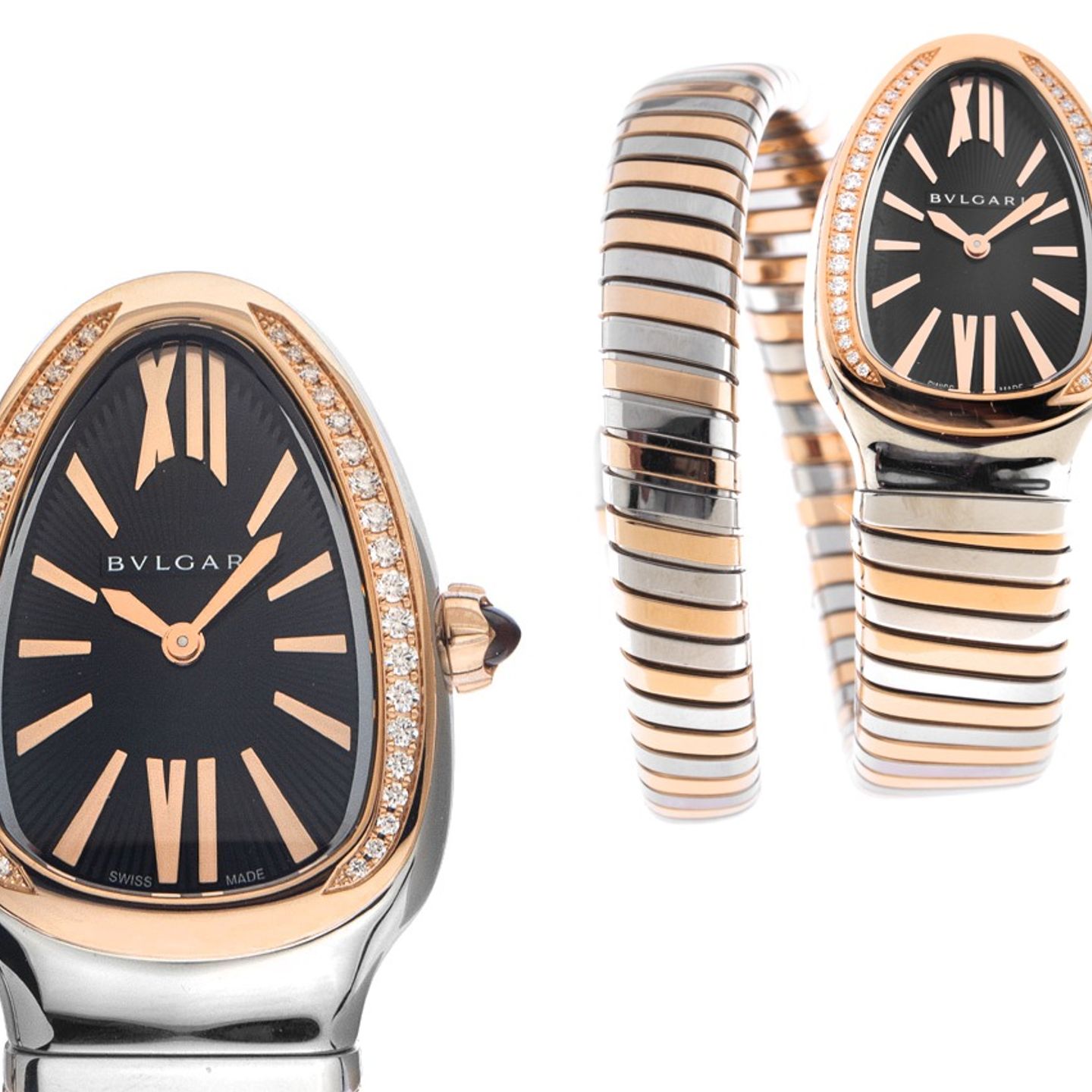 Bulgari Serpenti 102098 (2025) - Black dial 35 mm Steel case (1/8)