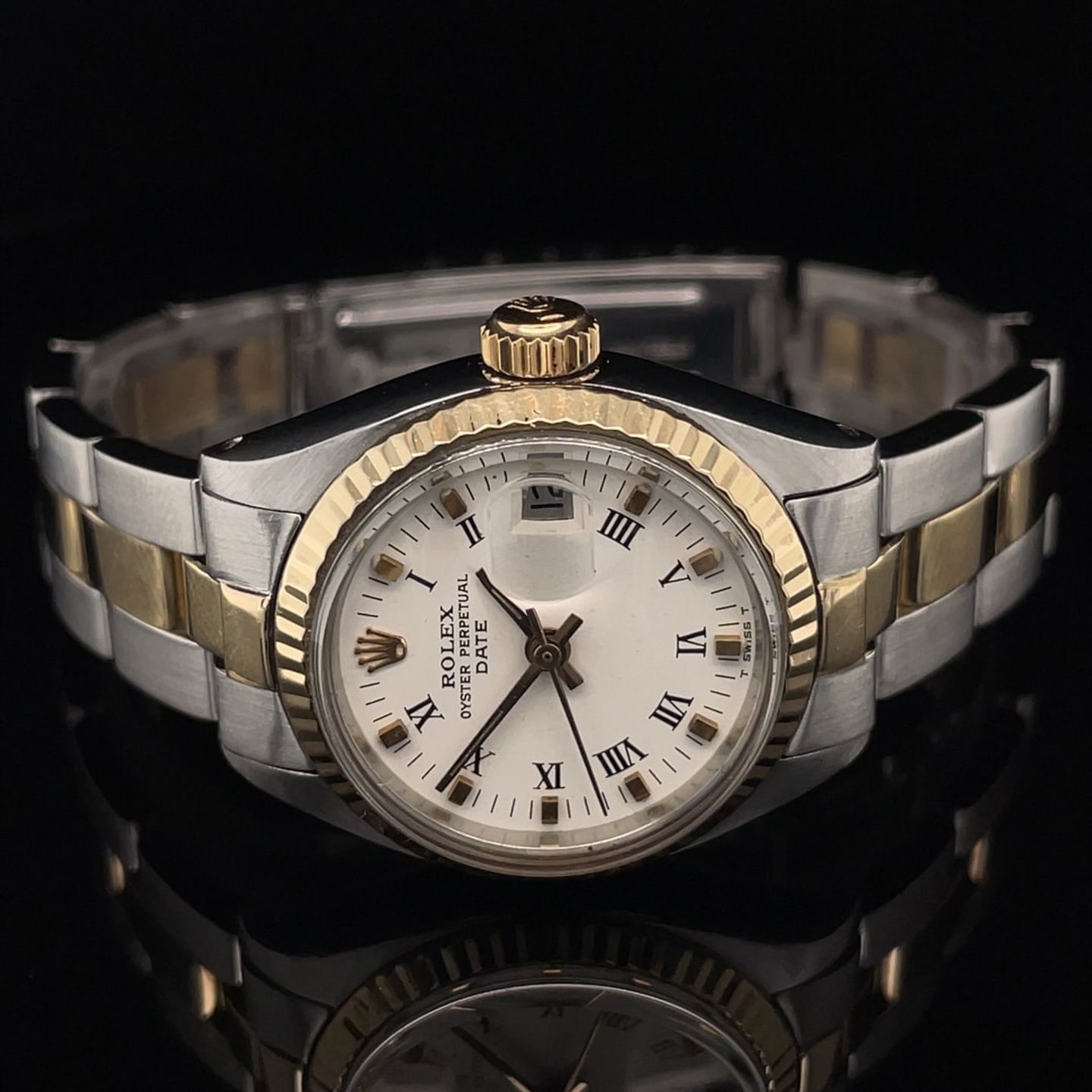 Rolex Lady-Datejust 6917 (1978) - White dial 26 mm Gold/Steel case (7/8)