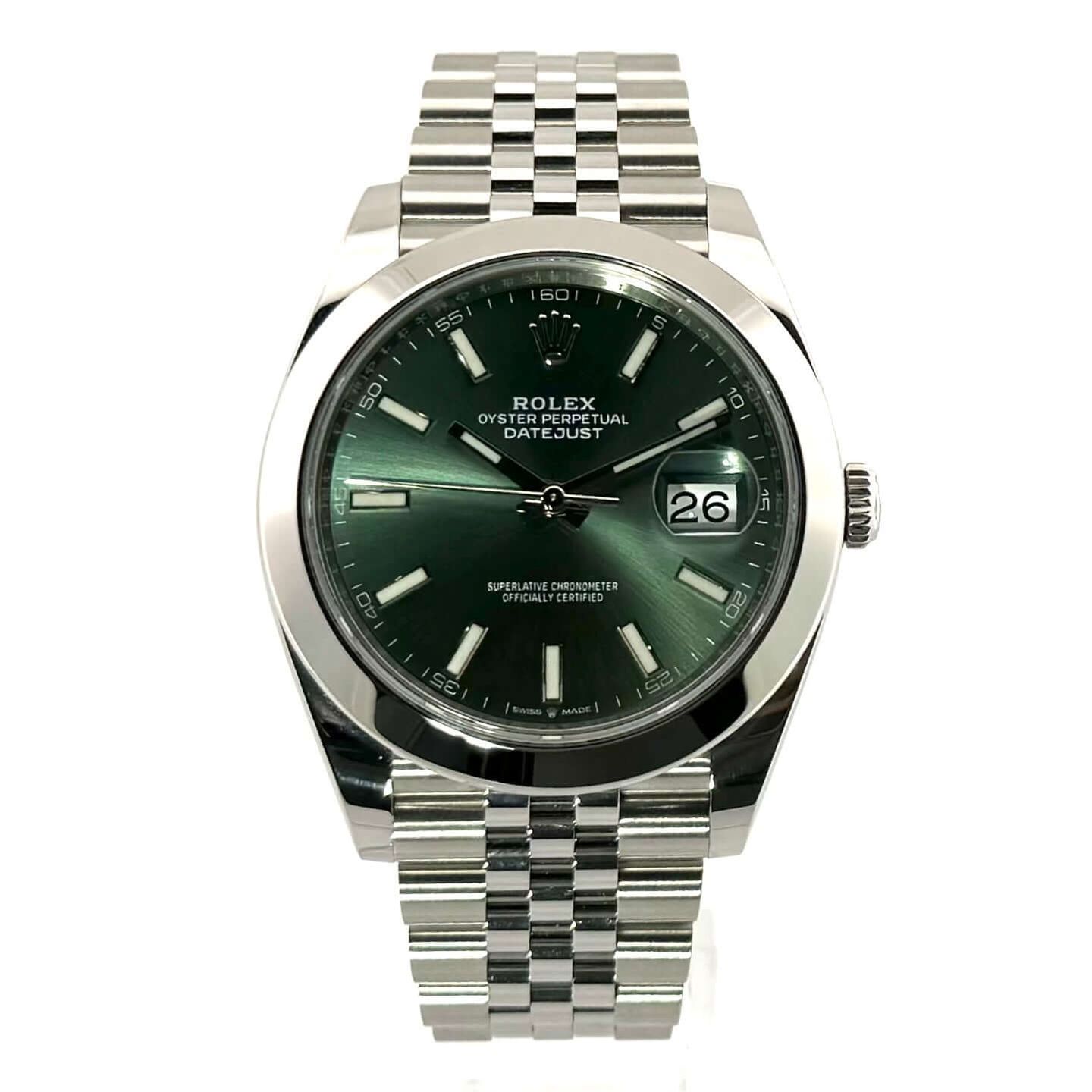 Rolex Datejust 41 126300 (2025) - Groen wijzerplaat 41mm Staal (2/8)