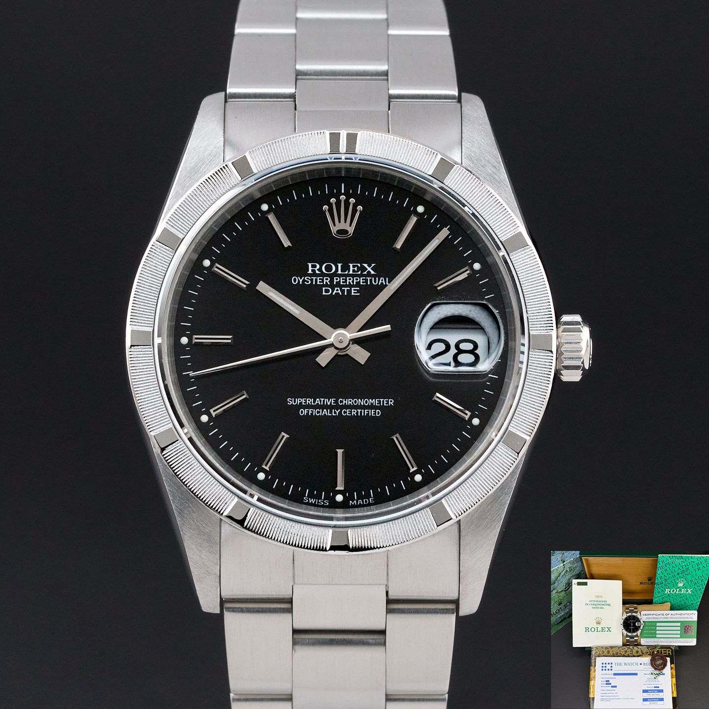 Rolex Oyster Perpetual Date 15210 (1999) - 34 mm Steel case (1/8)