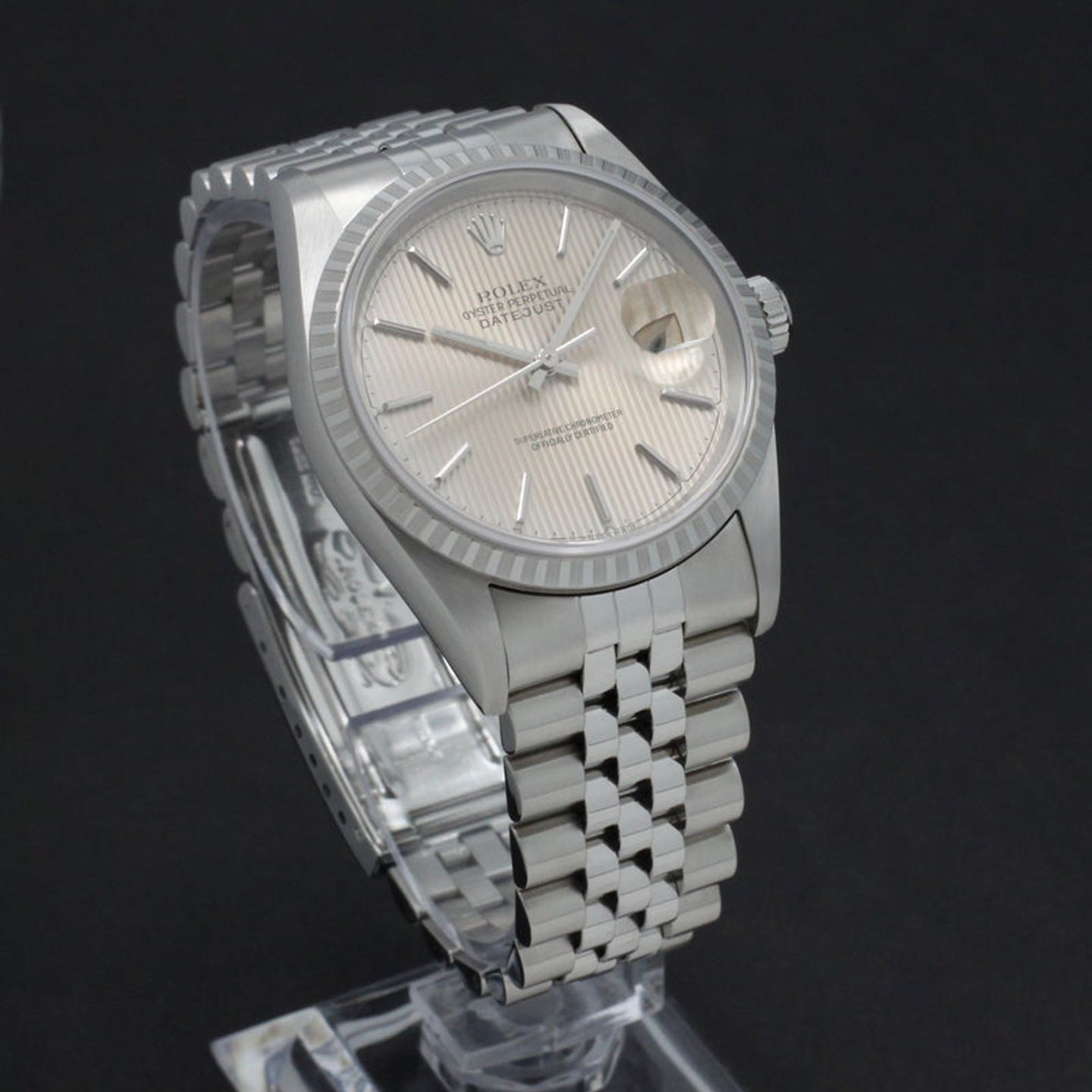 Rolex Datejust 36 16220 (2001) - Zilver wijzerplaat 36mm Staal (4/7)