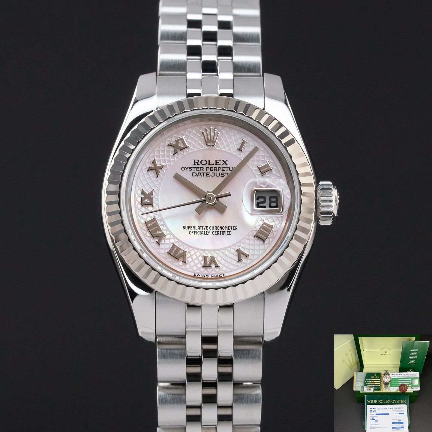Rolex Lady-Datejust 179174 (2010) - 26mm Staal (1/8)