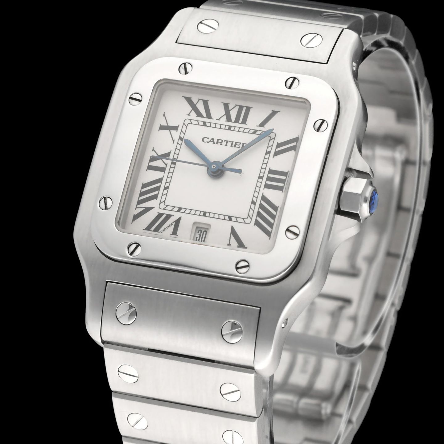 Cartier Santos Galbée 1564 (2015) - White dial 29 mm Steel case (6/7)