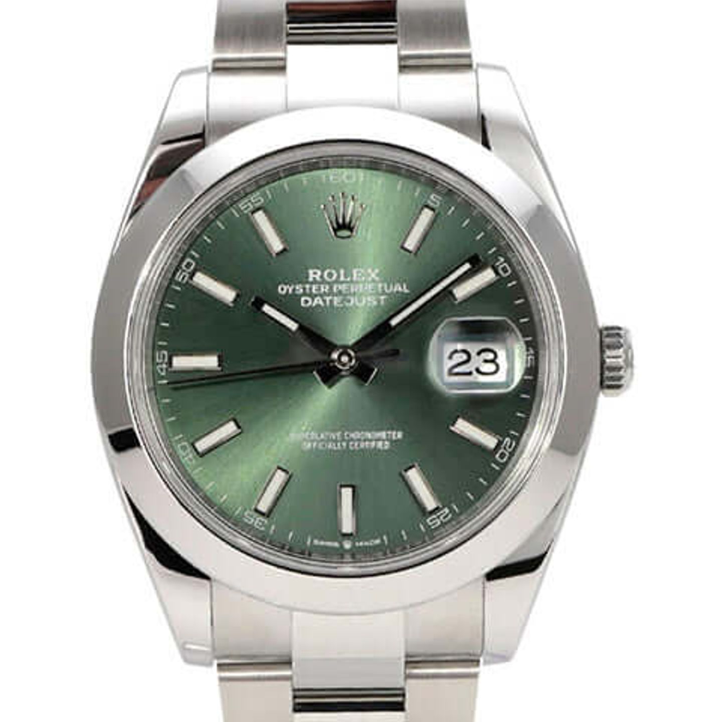 Rolex Datejust 41 126300 (2023) - Green dial 41 mm Steel case (1/8)