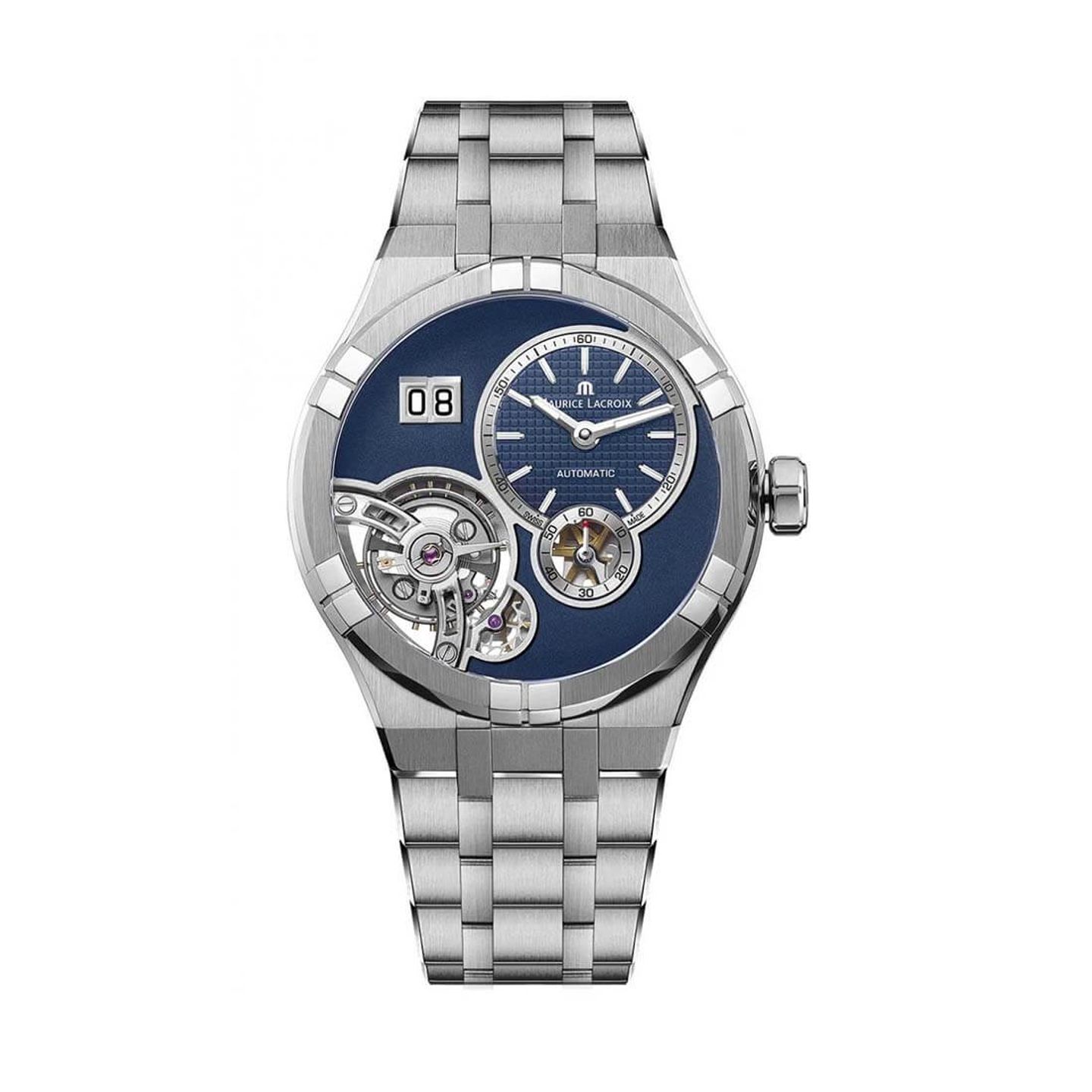 Maurice Lacroix Aikon AI6118-SS00E-430-C (2023) - Blue dial 45 mm Steel case (3/3)