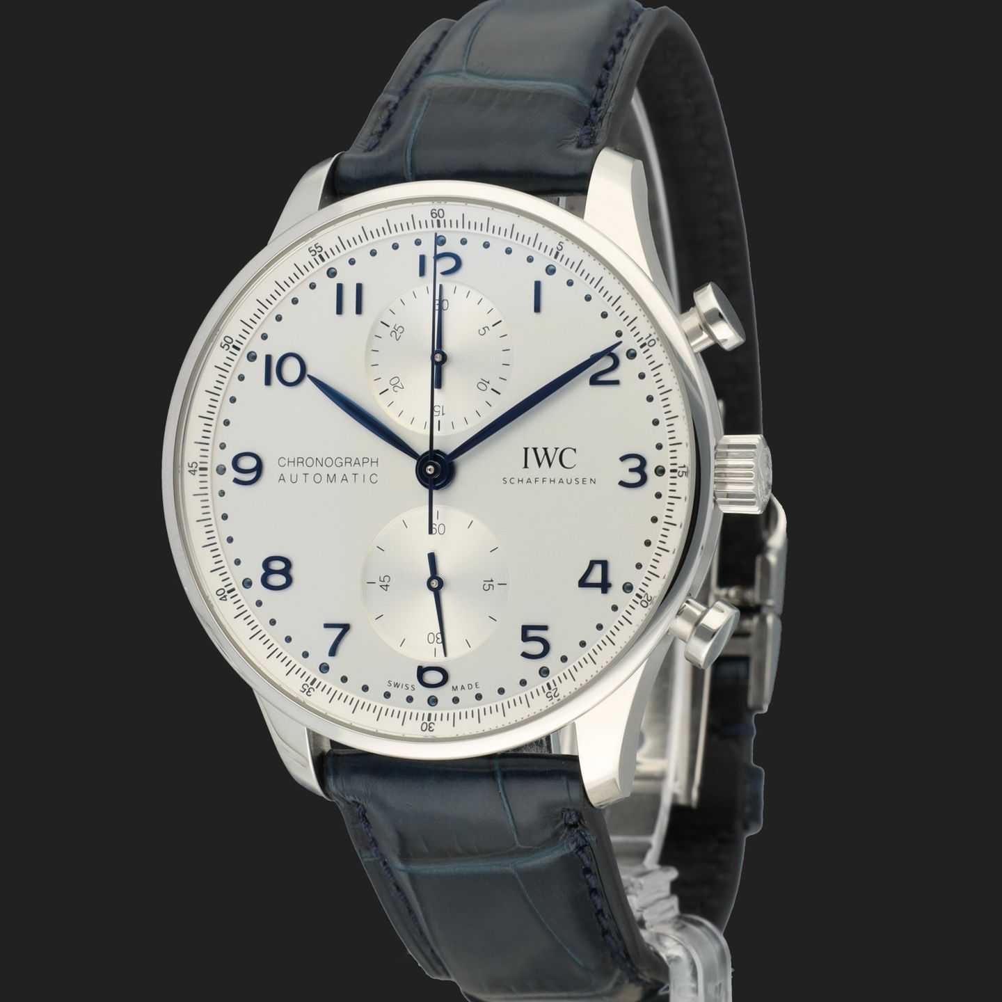 IWC Portuguese Chronograph IW371605 (2024) - Zilver wijzerplaat 41mm Staal (1/8)